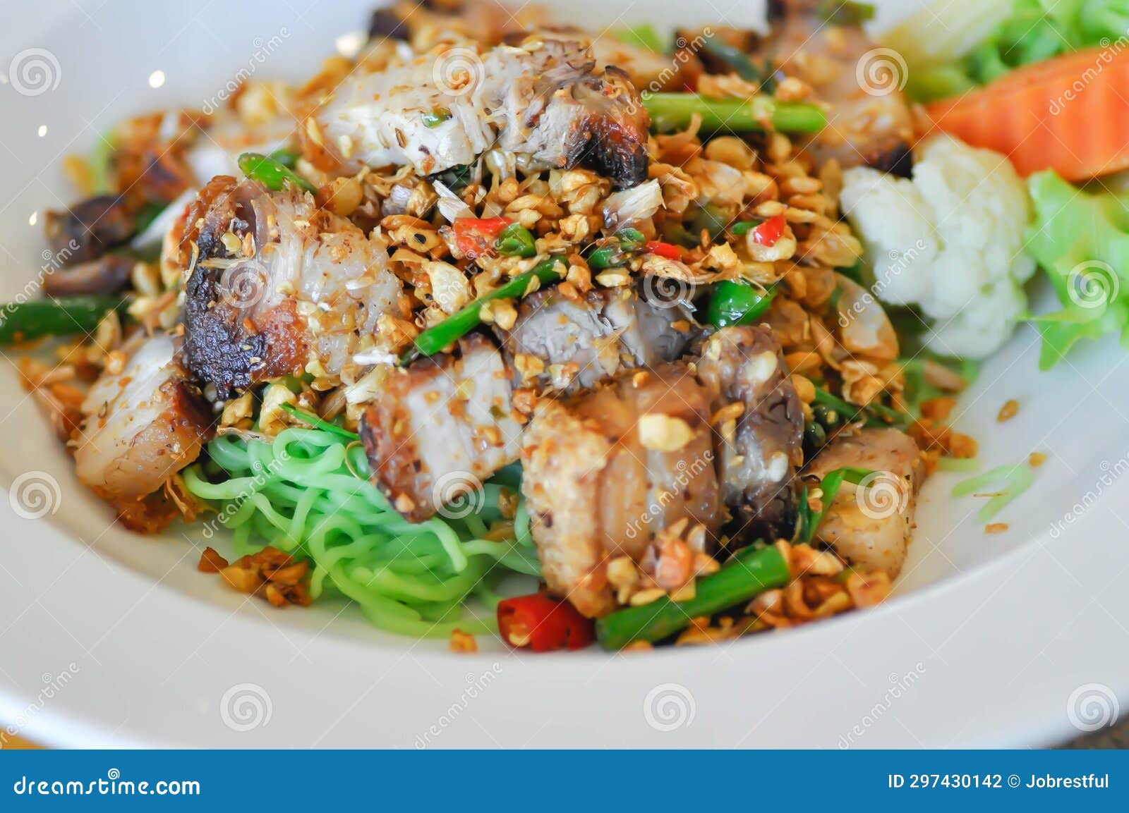 Noodles, Chinese Egg Noodles or Chinese Noodle or Pork Noodles or