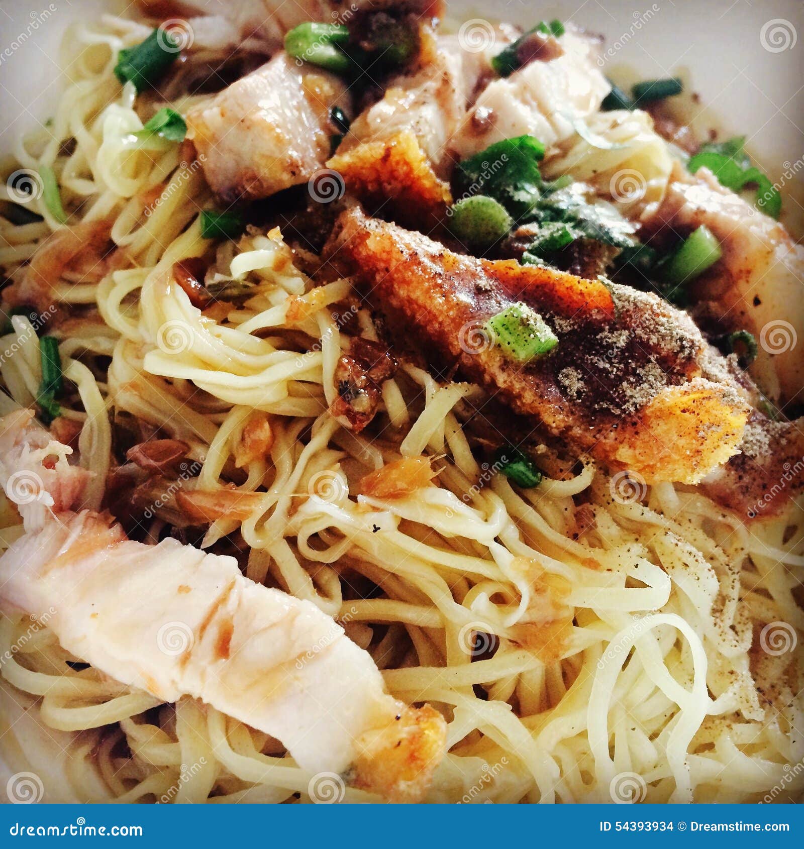 Noodles. stock photo. Image of pork, onion, delicious 54393934