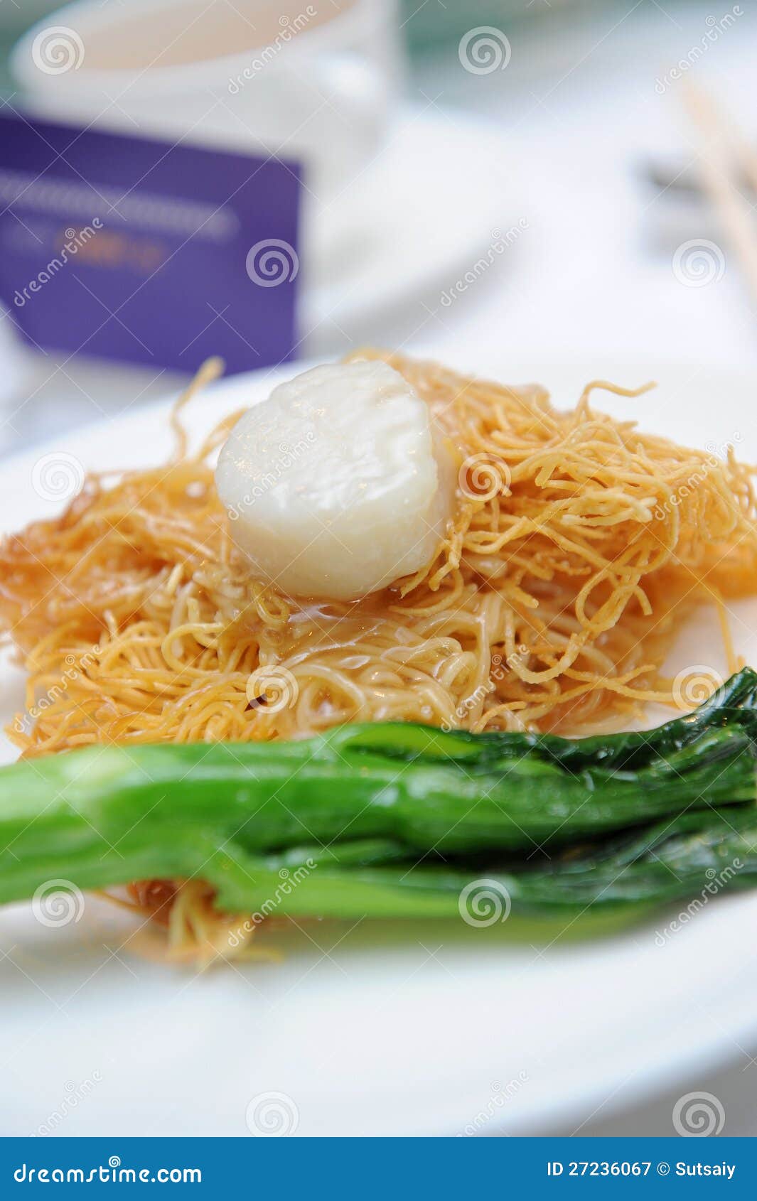 Noodles. Stir-fried Noodles Stock Image - Image of japanese, chives
