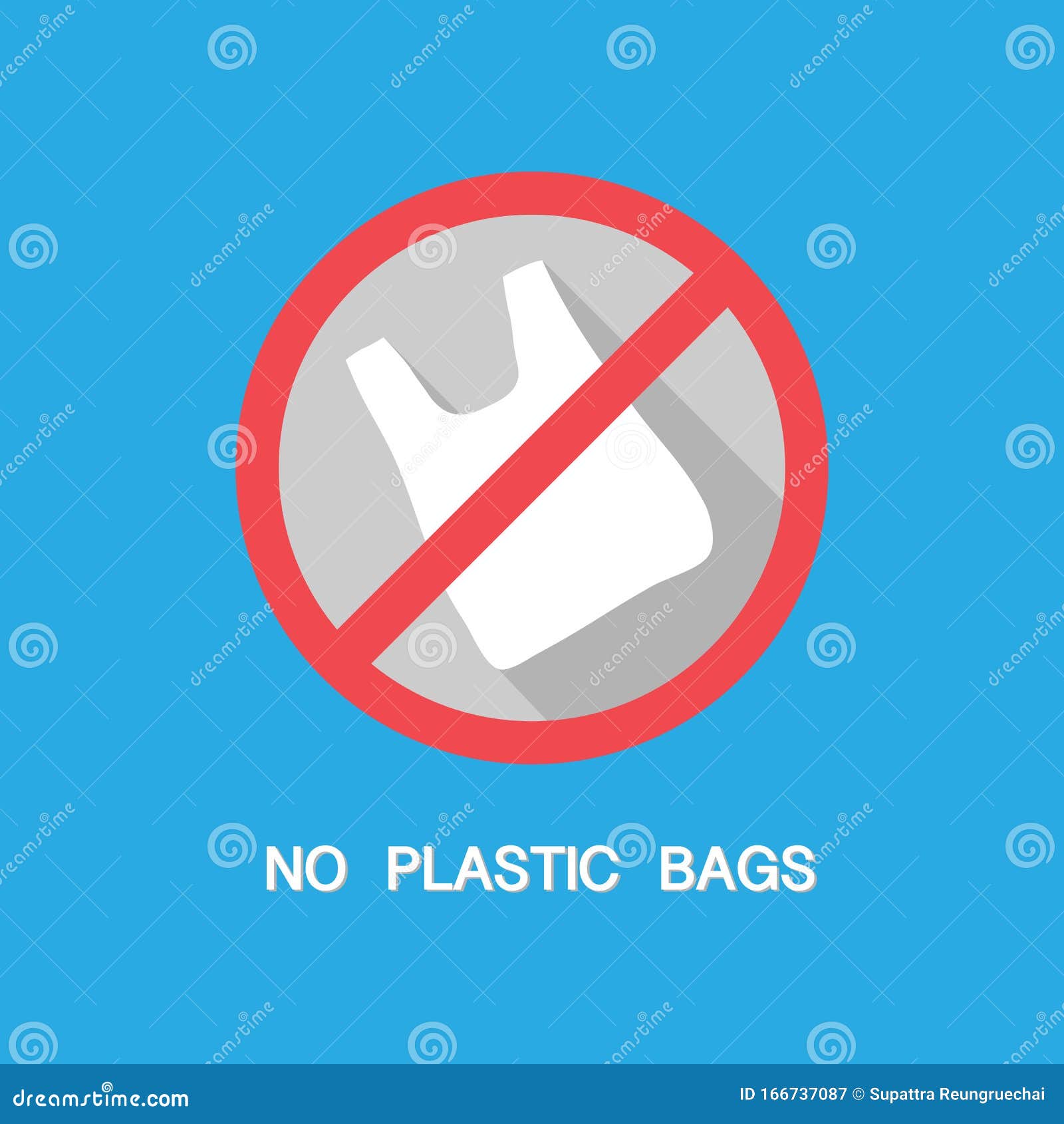 No Plastic Bags Forbidden Sign of Campaign, Reduce Global Warming ...