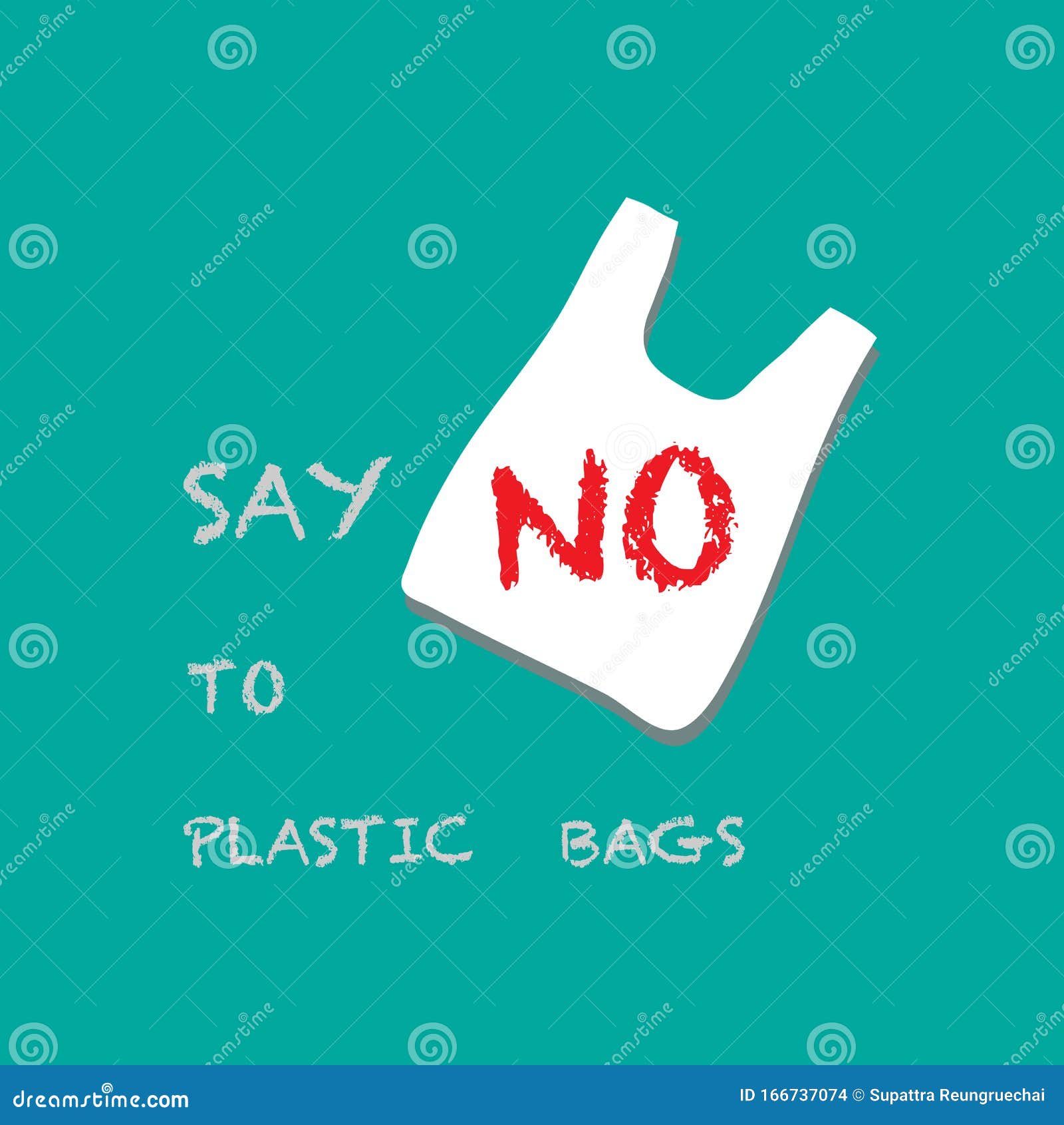 Say No Plastic Bags Forbidden Sign of Campaign, Reduce Global Warming ...