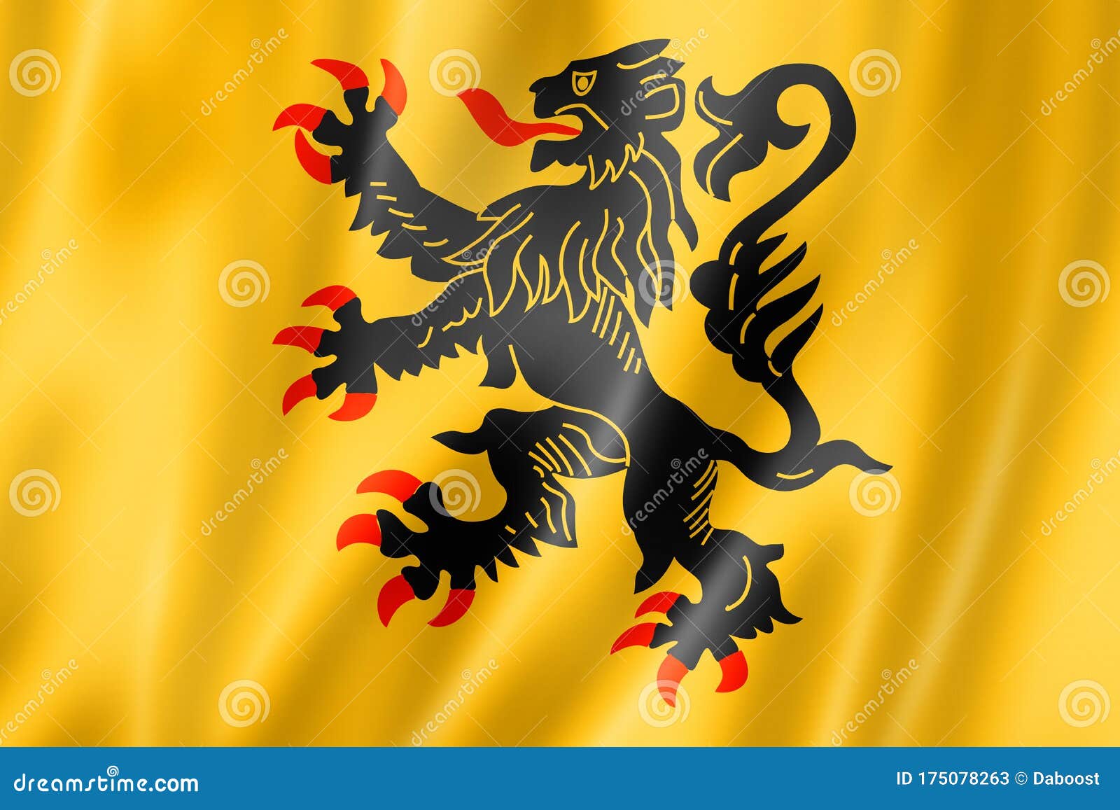 Nord-Pas-de-Calais Region Flag, France Stock Illustration ...