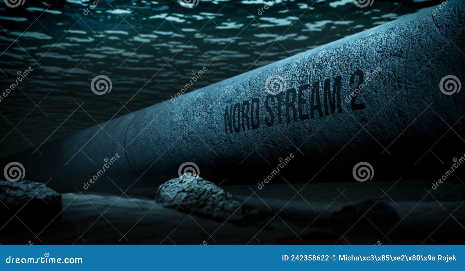 nord stream 2 underwater gas pipeline through the baltic sea, gas will be transported from russia to the internal gas market of