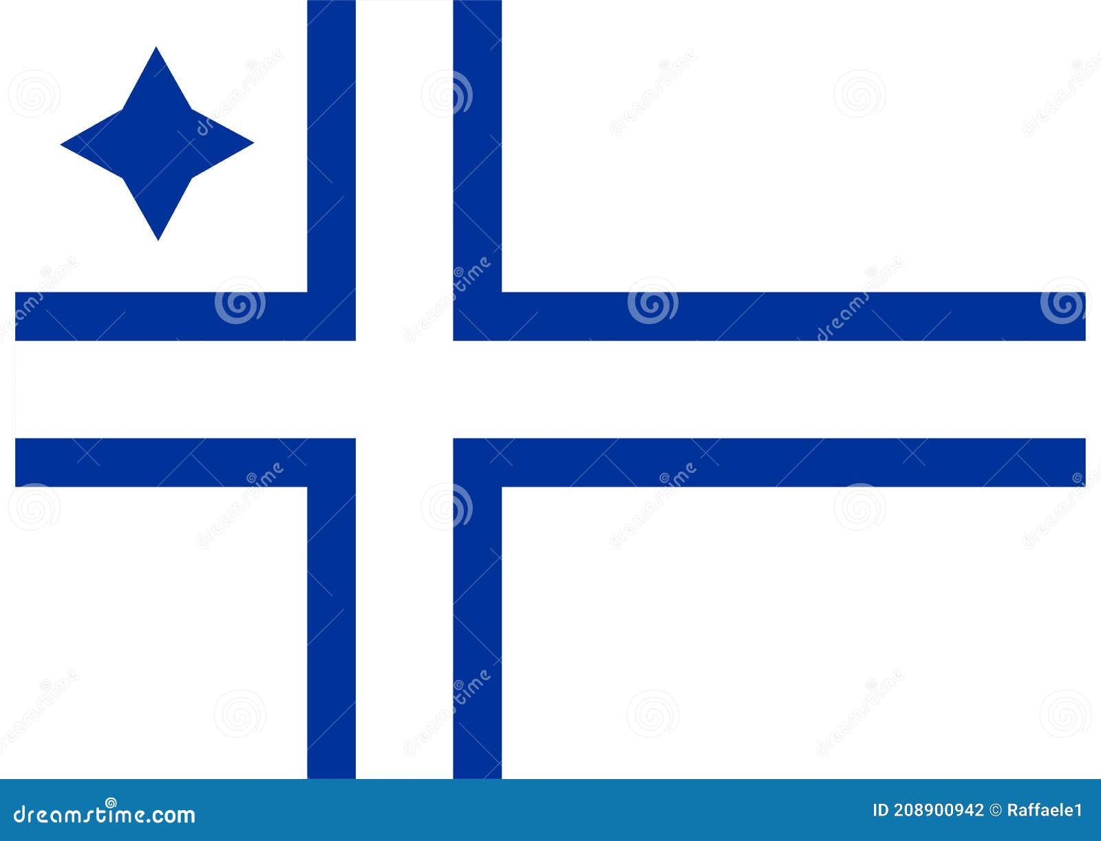 blue white flag with cross