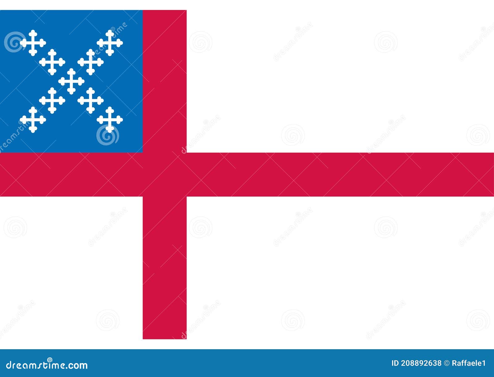 blue white flag with cross