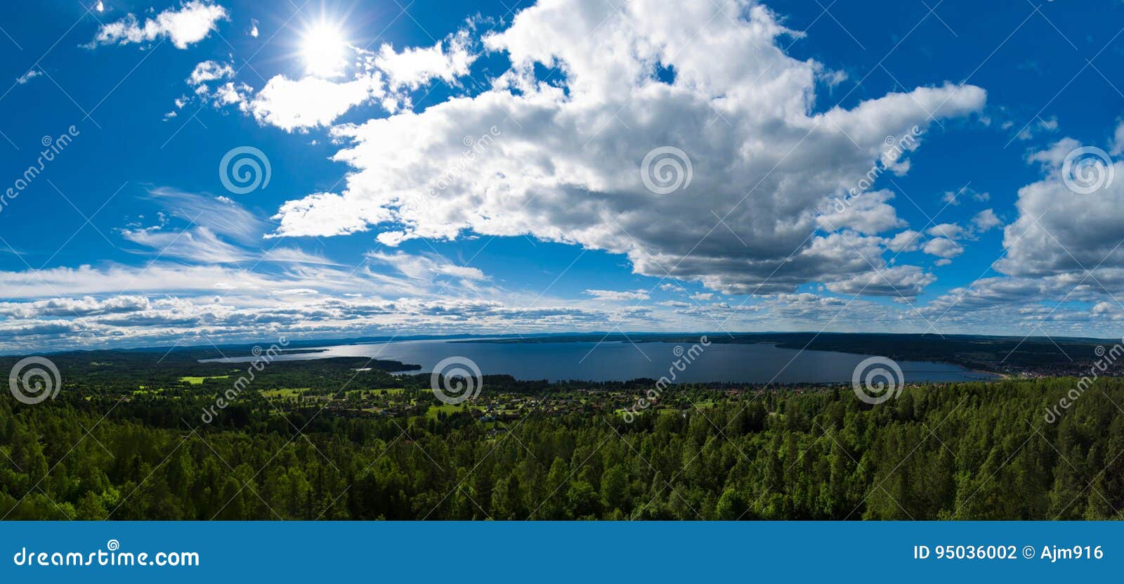 nordic landscape panorama, dalarna sweden