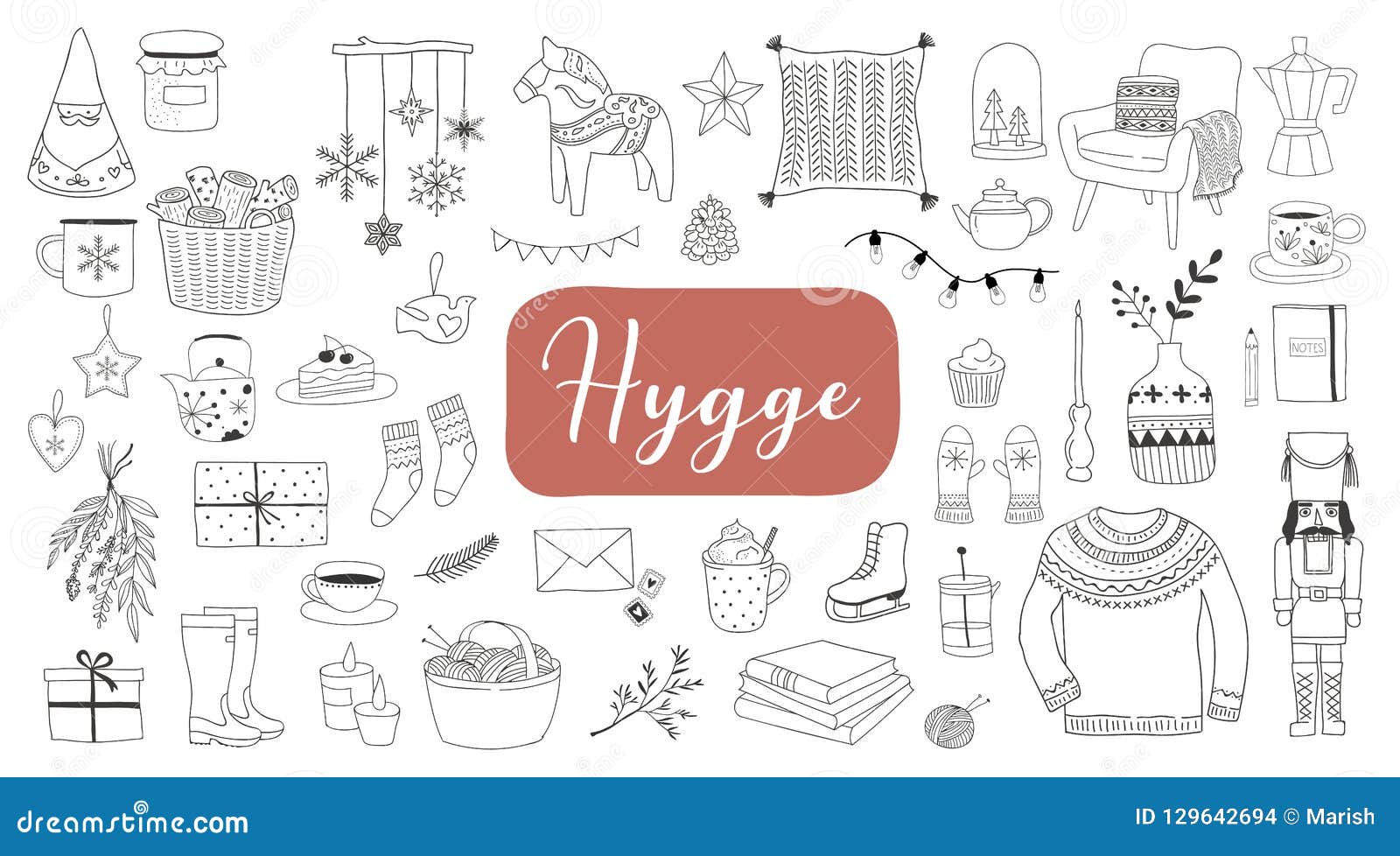 nordic, scandinavian winter s and hygge concept , merry christmas card, banner, background
