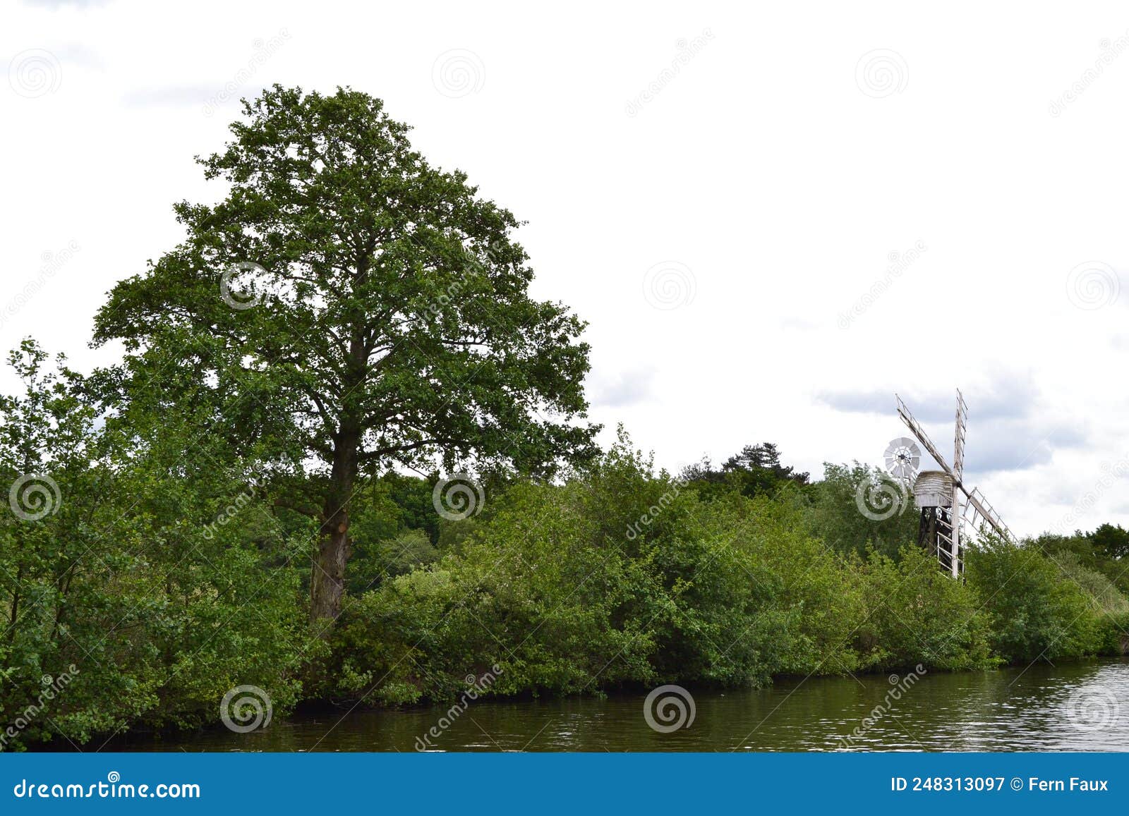 Norfolk Broads, Barton Broad Windmill Stock Image Image of tranquil