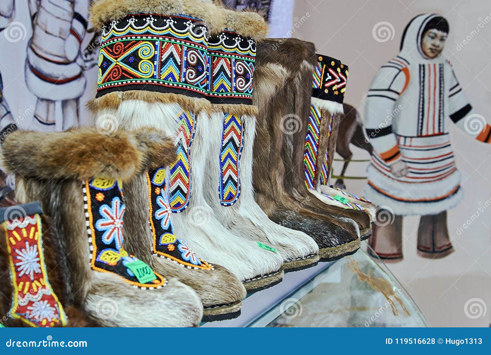 Russian fur boots best sale
