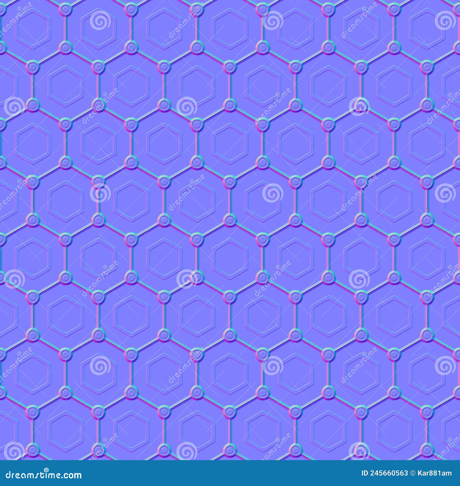 Normal Map Metallic Plates Texture, Normal Mapping Stock Illustration