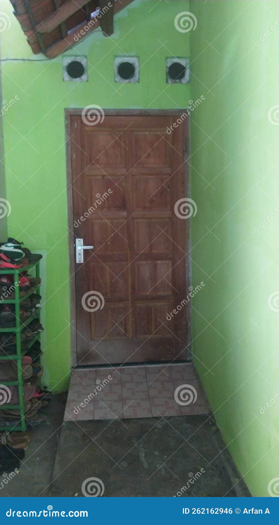 Normal wooden door stock photo. Image of normal, house 262162946