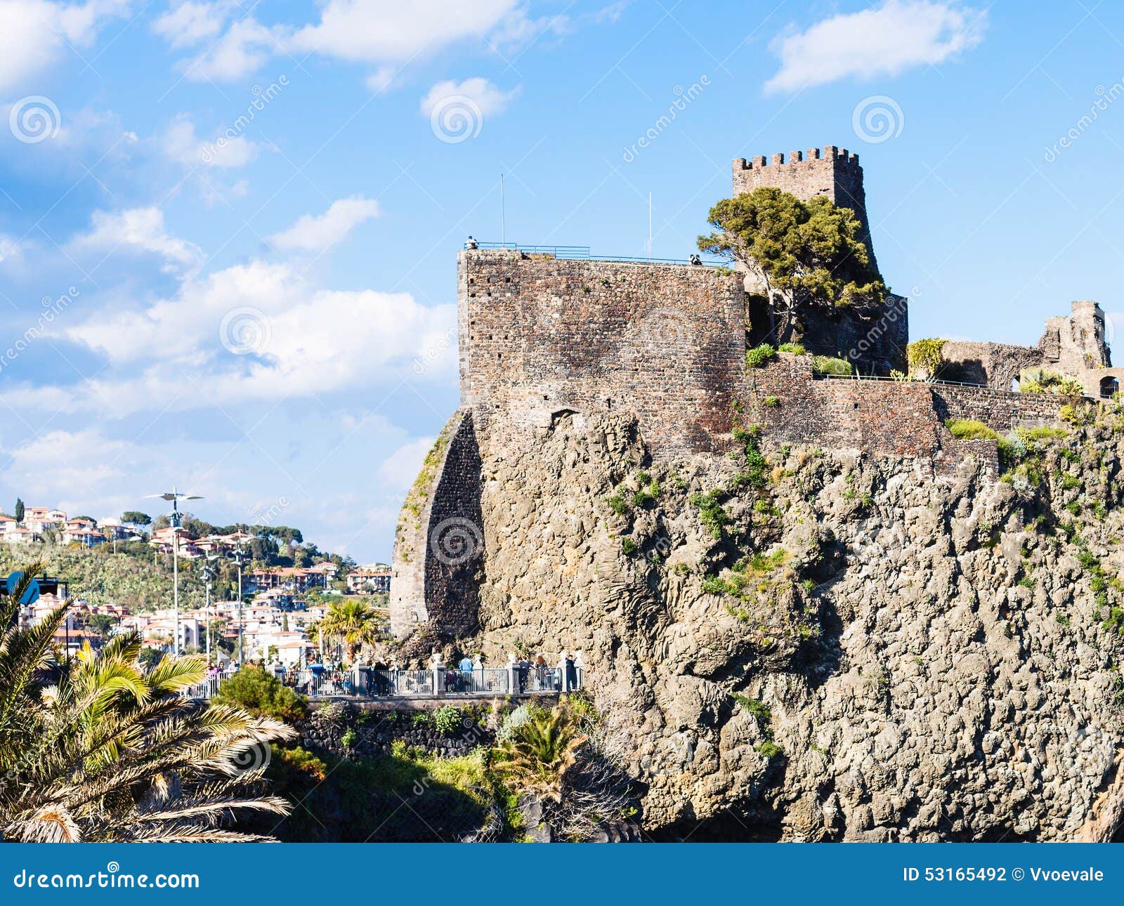 norman castle in aci castello village, sicily