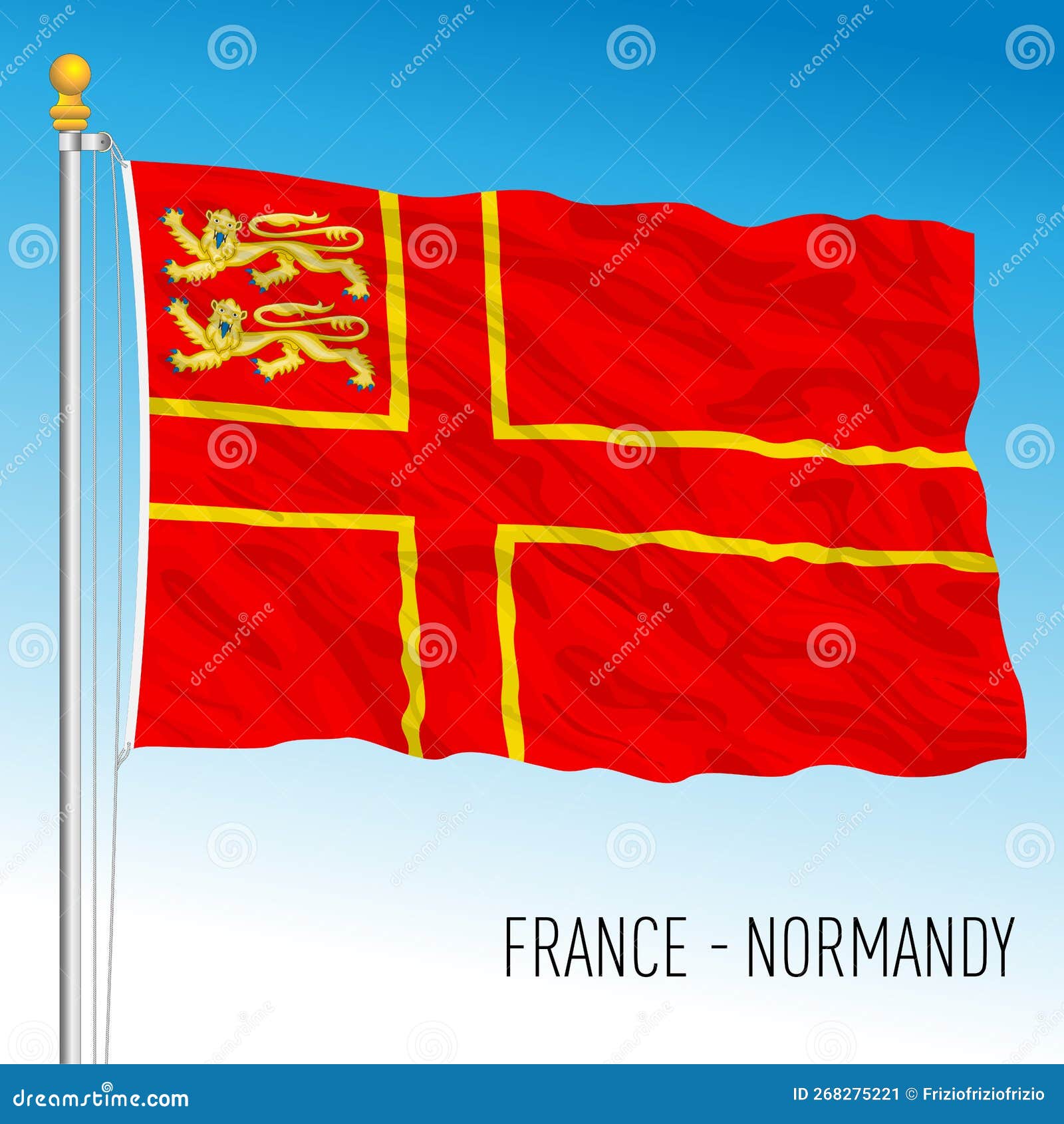 Drapeau Régional De Haute-Normandie, France, Union Européenne, Illustration  Vectorielle Clip Art Libres De Droits, Svg, Vecteurs Et Illustration. Image  187945981