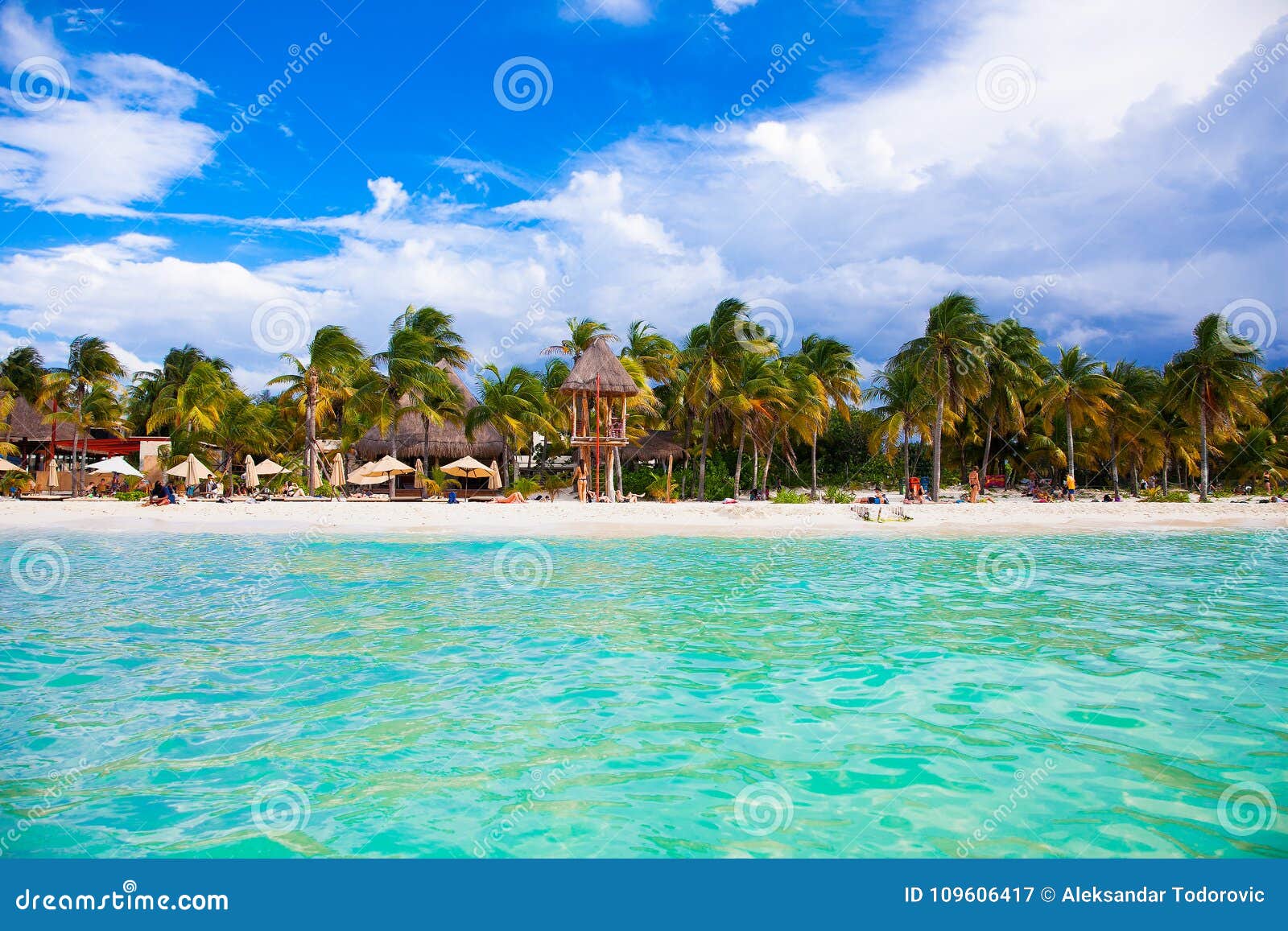 colorful isla mujeres island near cancun in mexico