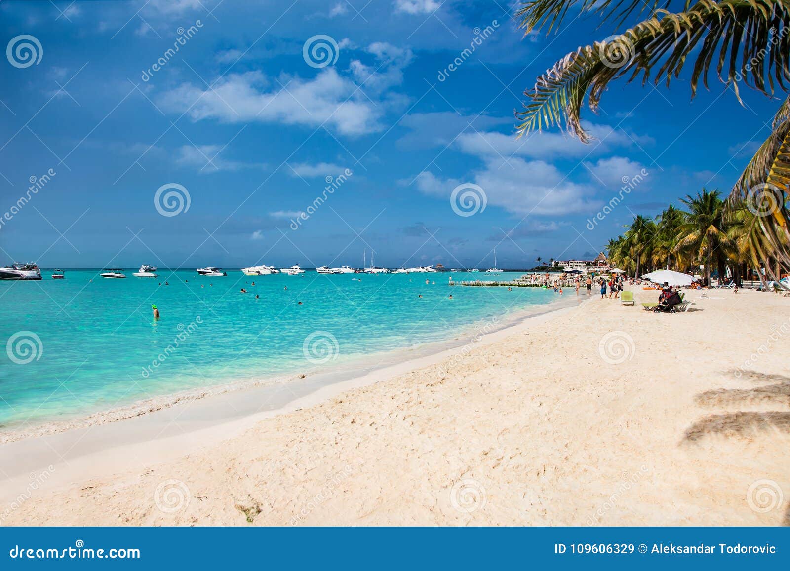 norten beach on isla mujeres island near cancun in mexico.