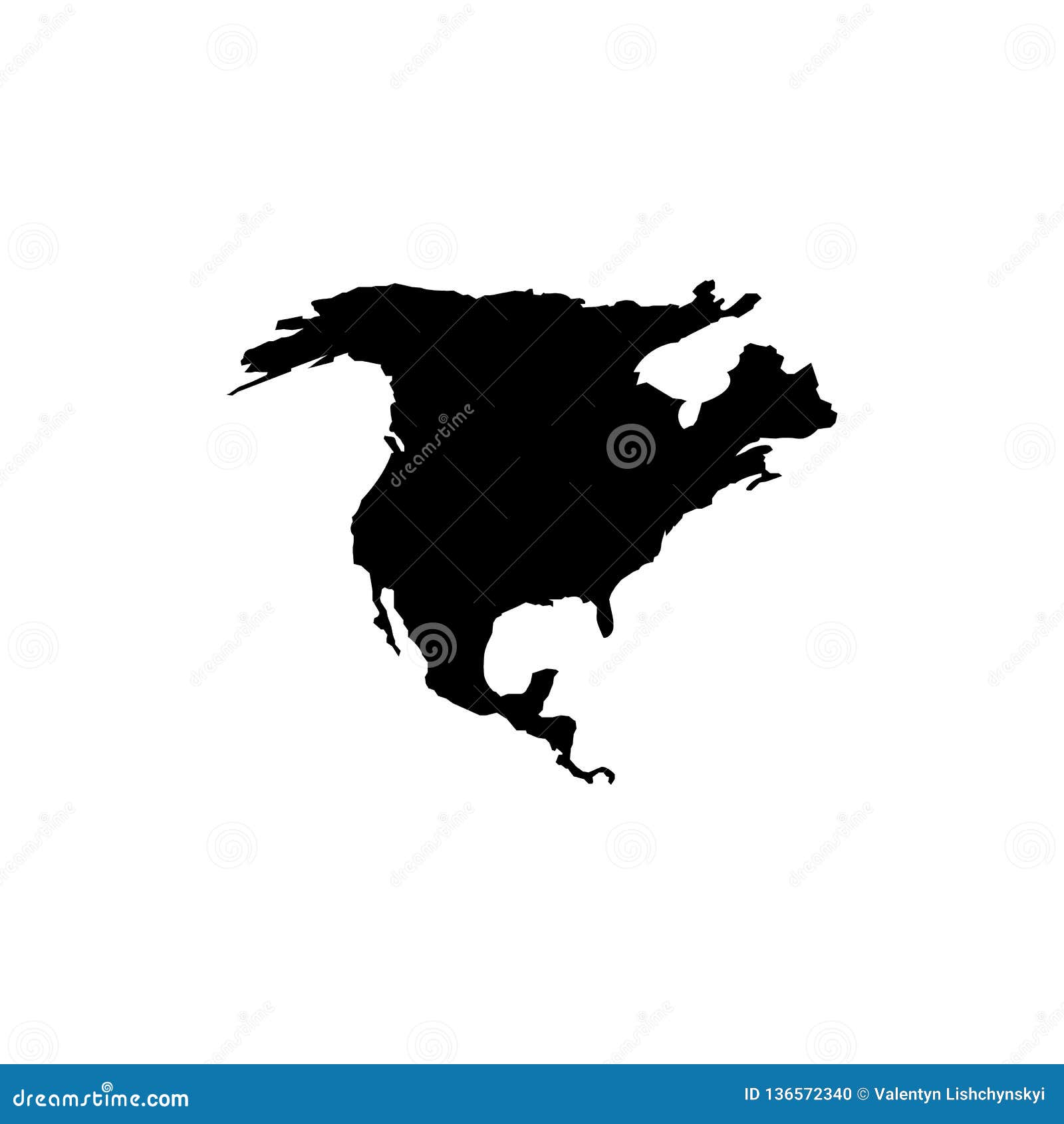 Download North America Map. Flat Simple Design. Vector EPS10 Stock ...
