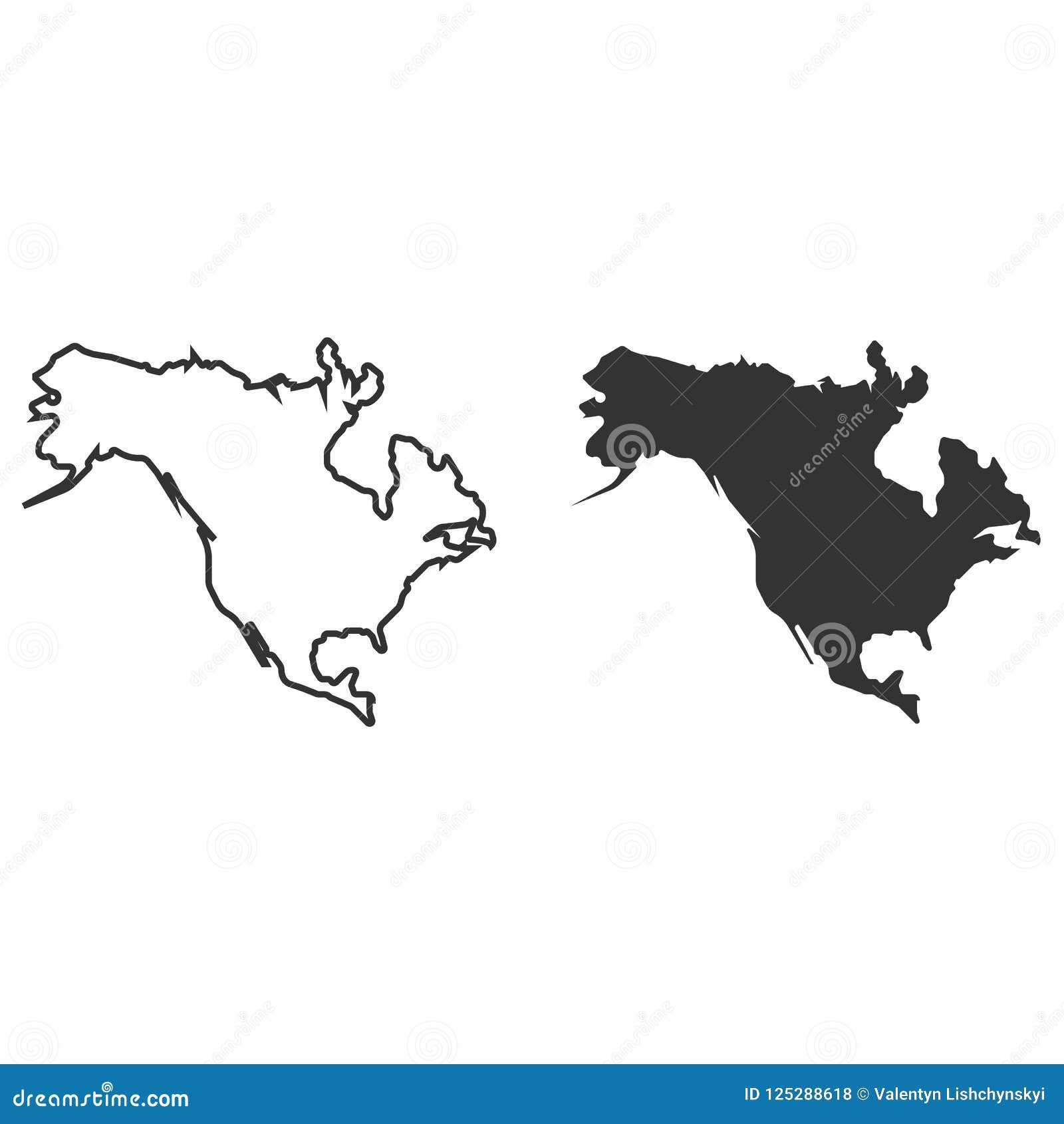 Download North America Map Vector Icon. Flat Design Stock ...