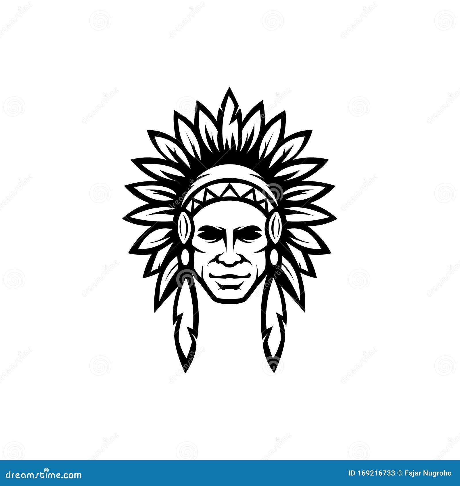 native americans black and white clipart