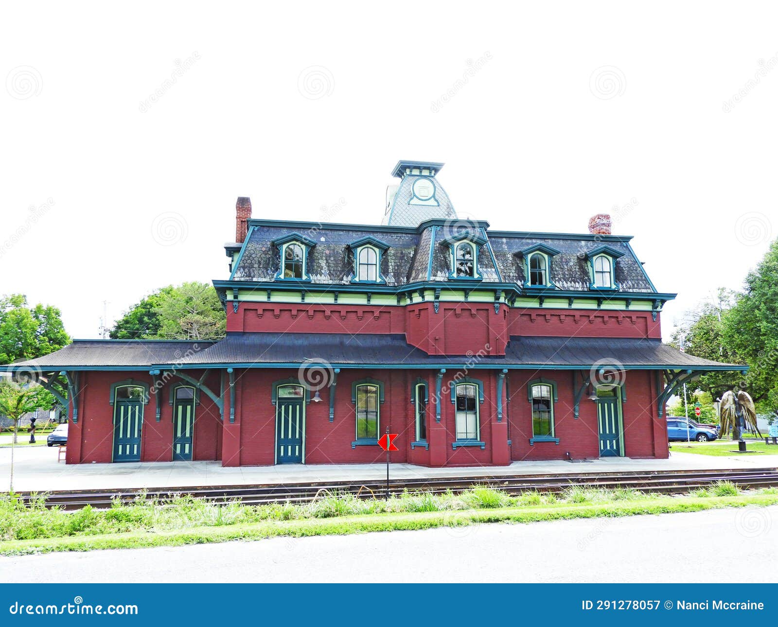 North Bennington Vermont Historic Train Depot Station Stock Image