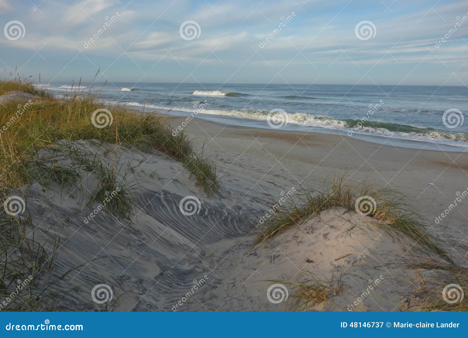 north carolina deserted beaches from sand dunes