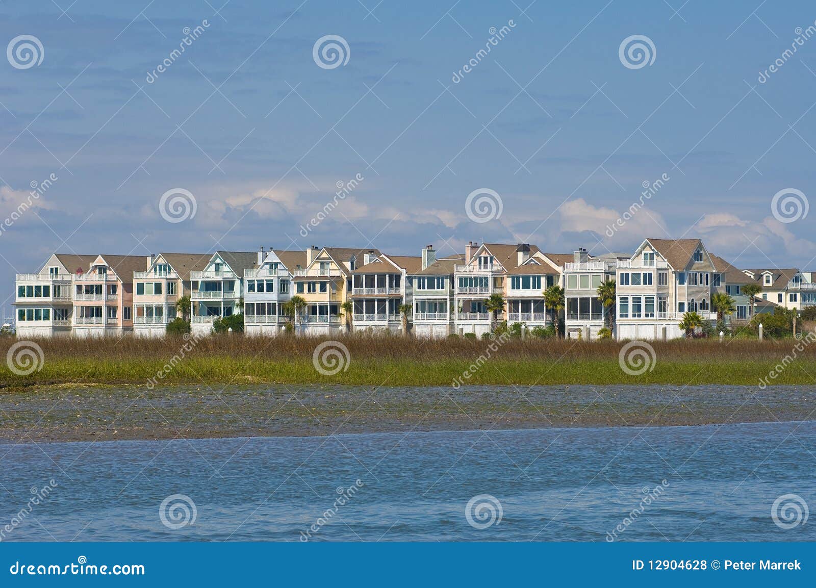 North Carolina ICW Beach Houses Stock Photo Image of holidays
