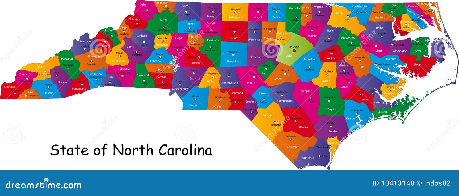 north carolina map