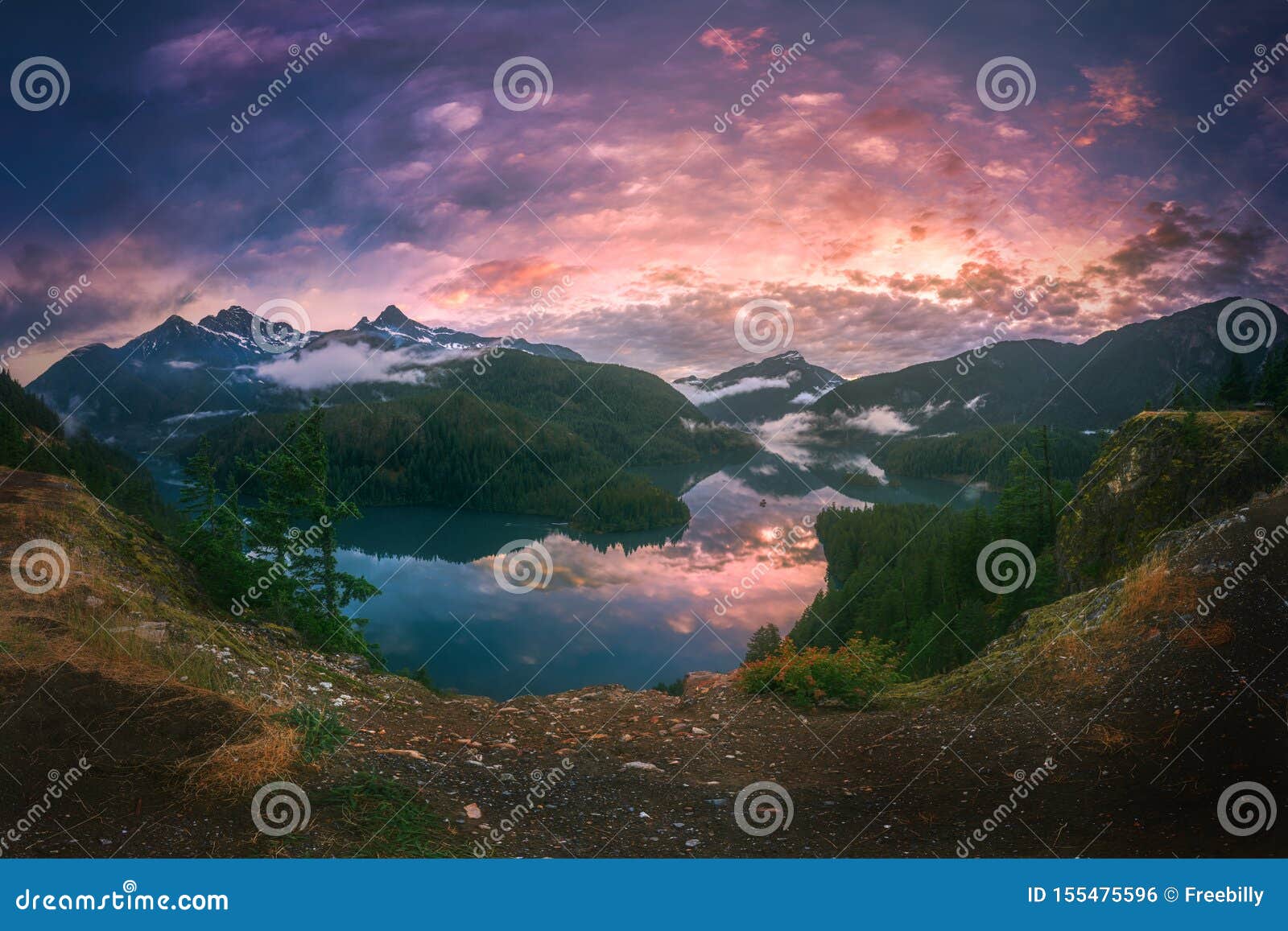 North Cascades sunset stock photo. Image of cascades 155475596