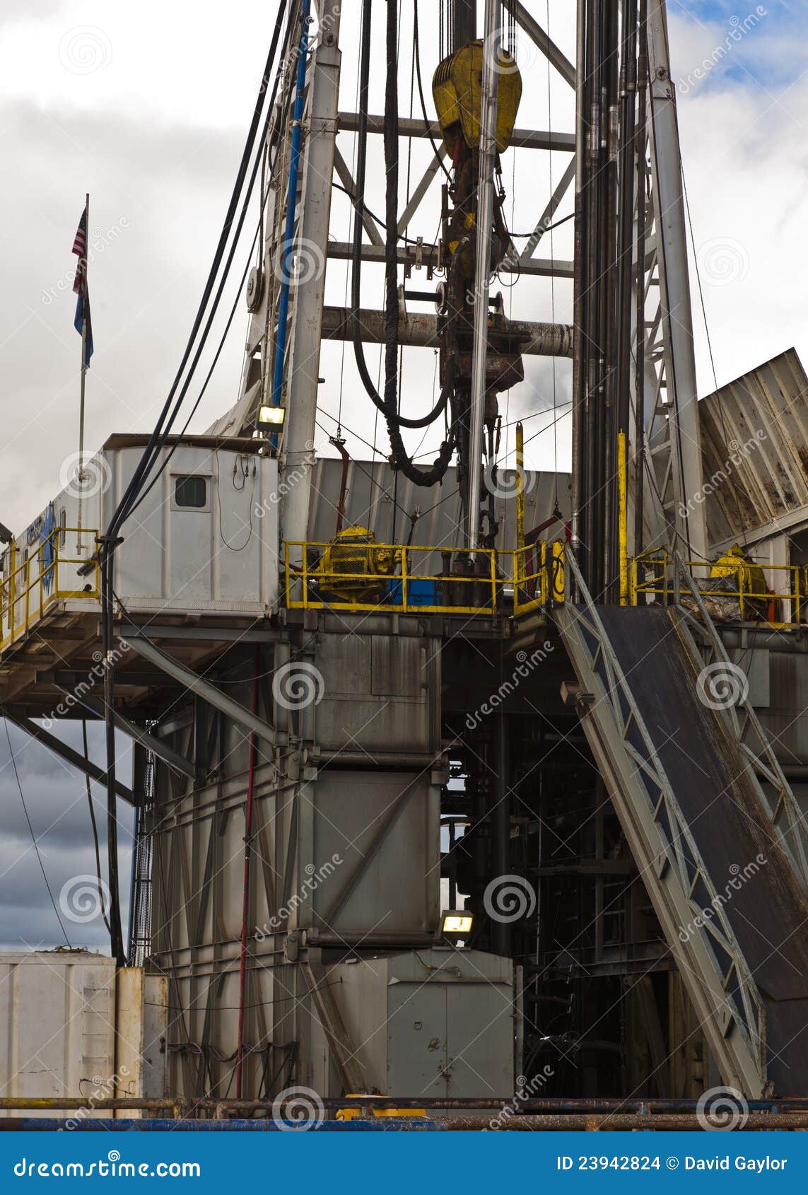 North Dakota Drilling rig. North Dakota oil field drilling rig detail