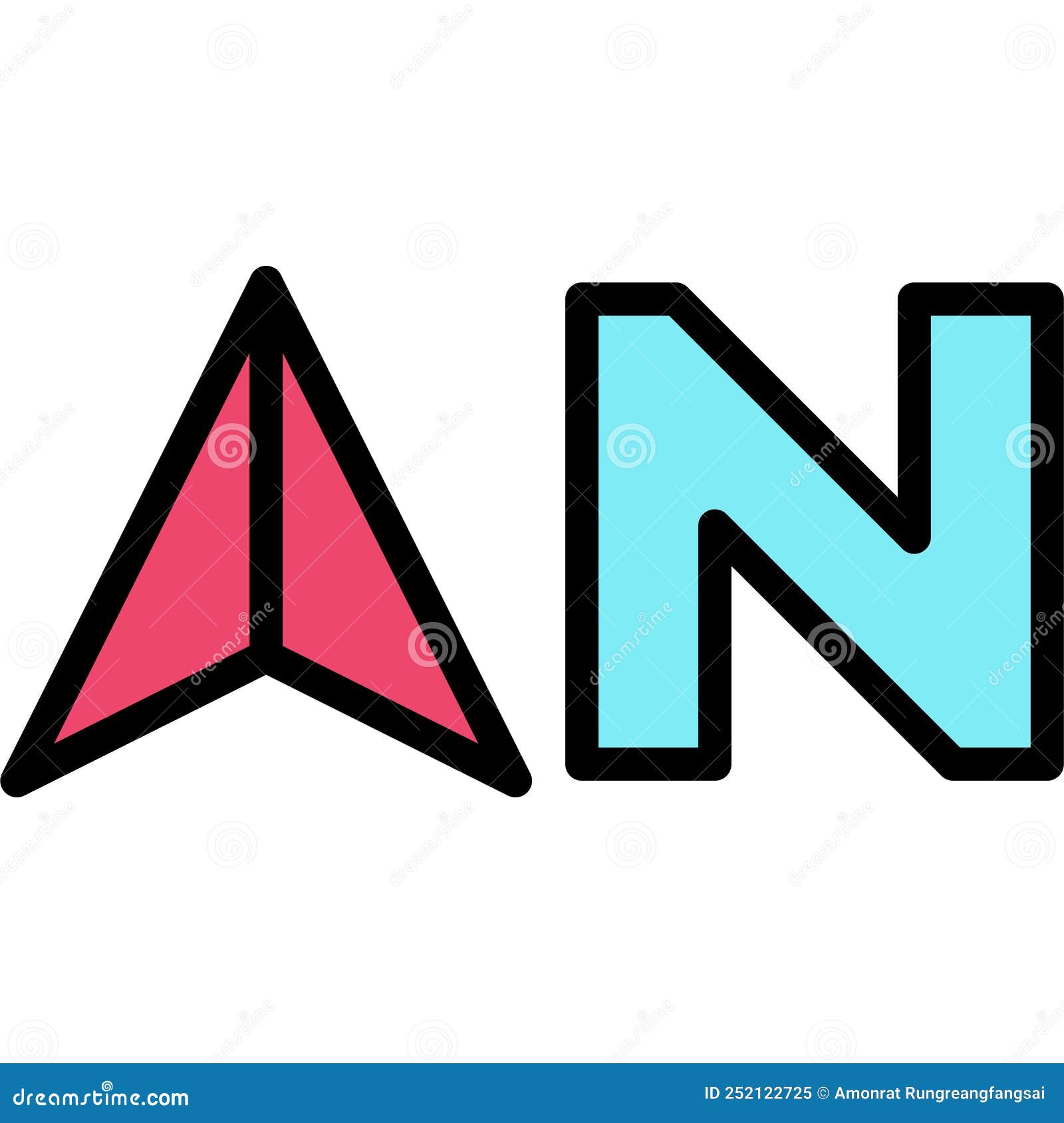 North Direction Icon, Location Map and Navigation Vector Stock Vector