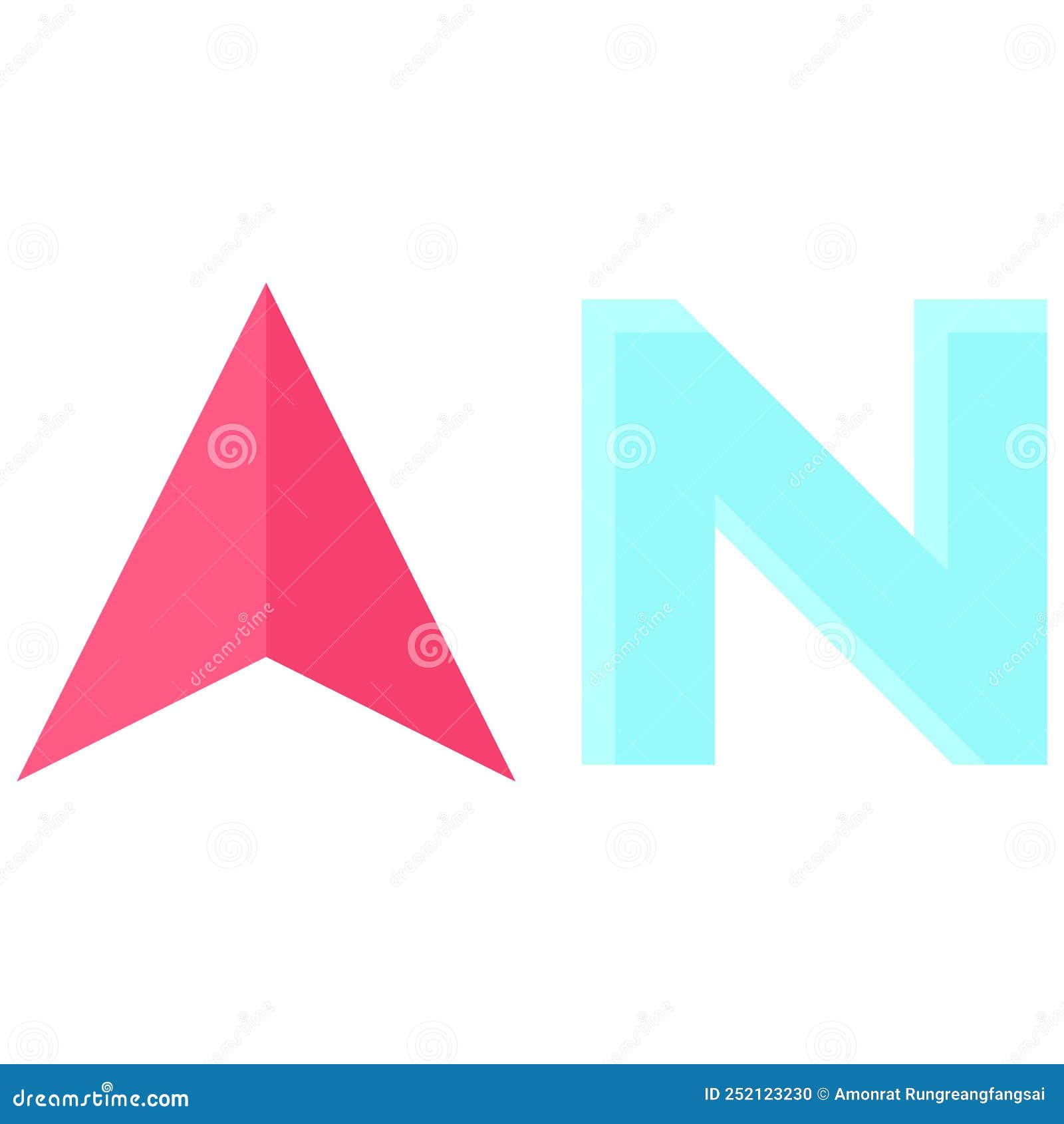 North Direction Icon, Location Map and Navigation Vector Stock Vector