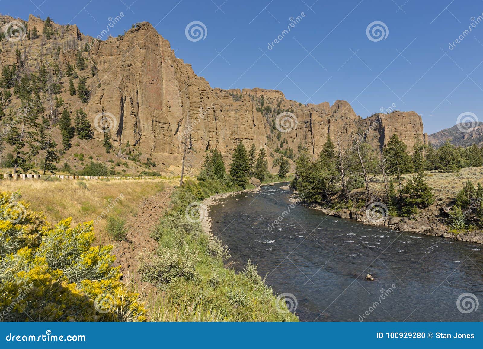 north fork shoshone river east of yellowstone national park near cody wyoming