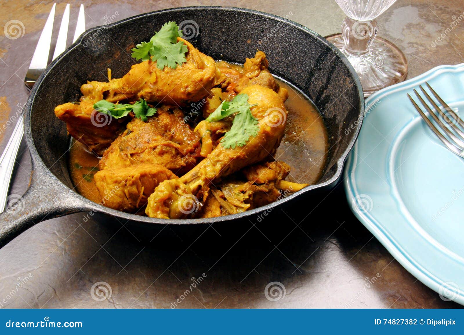 North Indian Spicy Chicken Curry Stock Photo Image of bowl, food