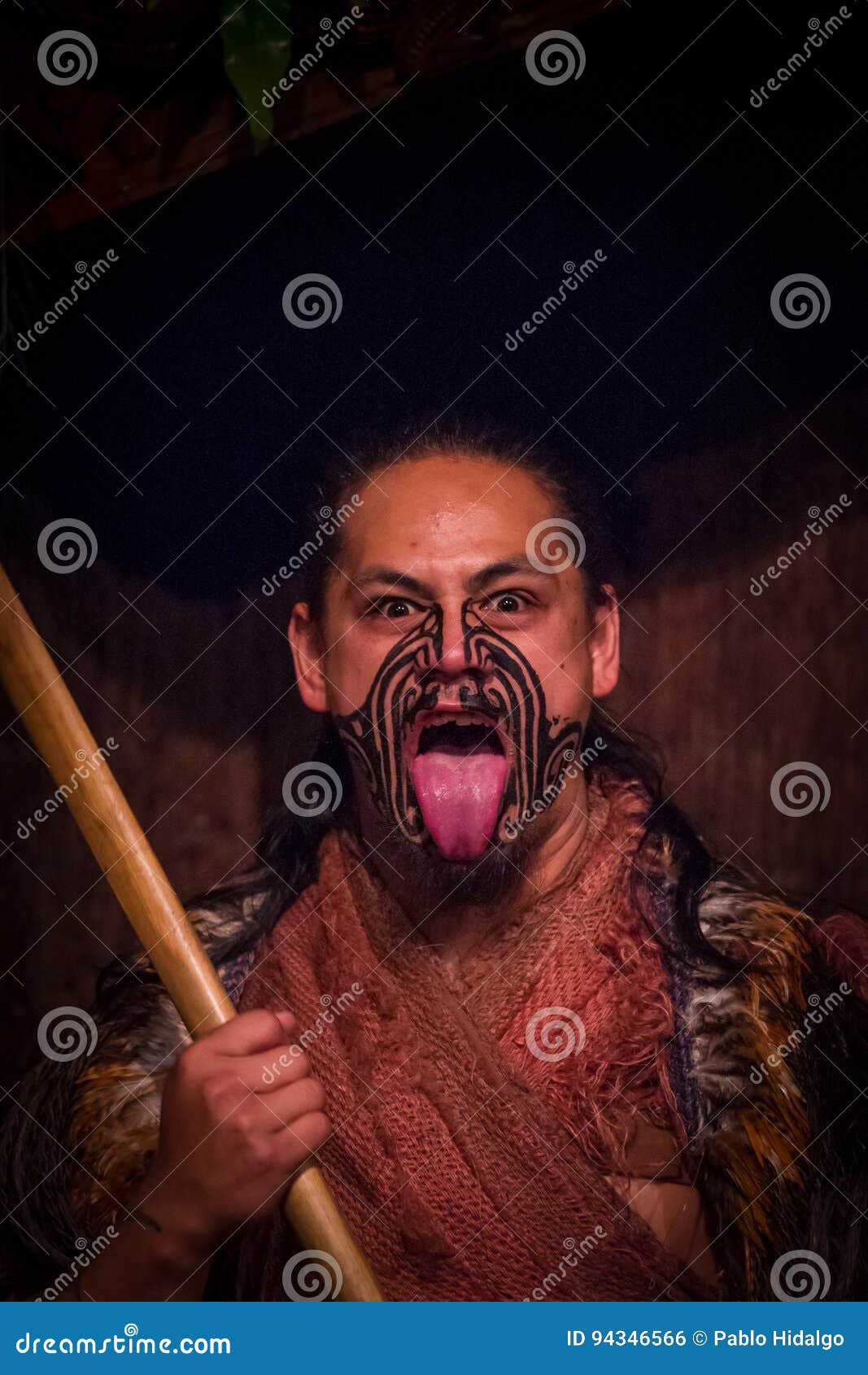 Maori Tongue Sticking Out