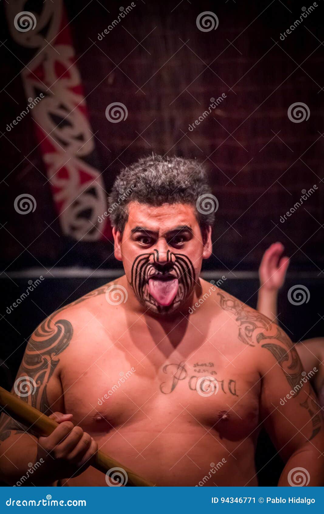 Maori Tongue Sticking Out