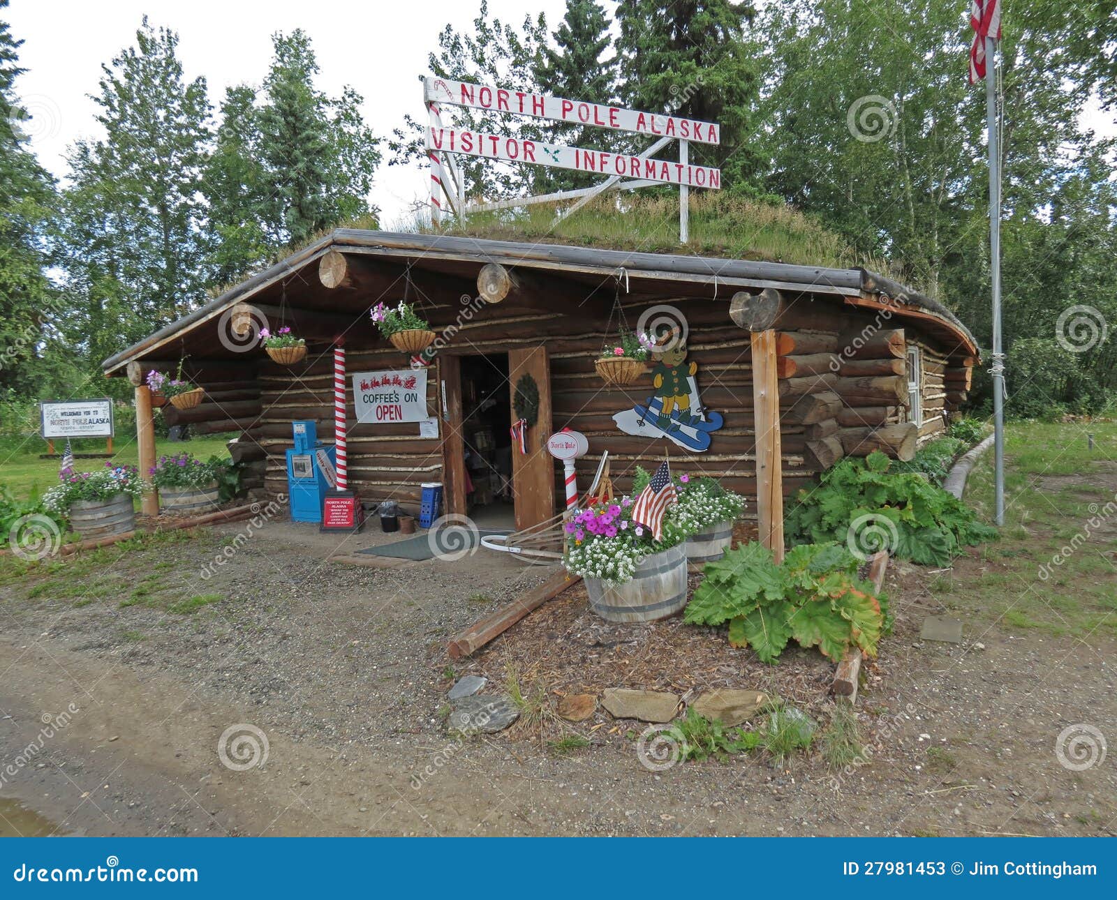 North Pole Alaska Visitor Center Stock Image Image of stripes