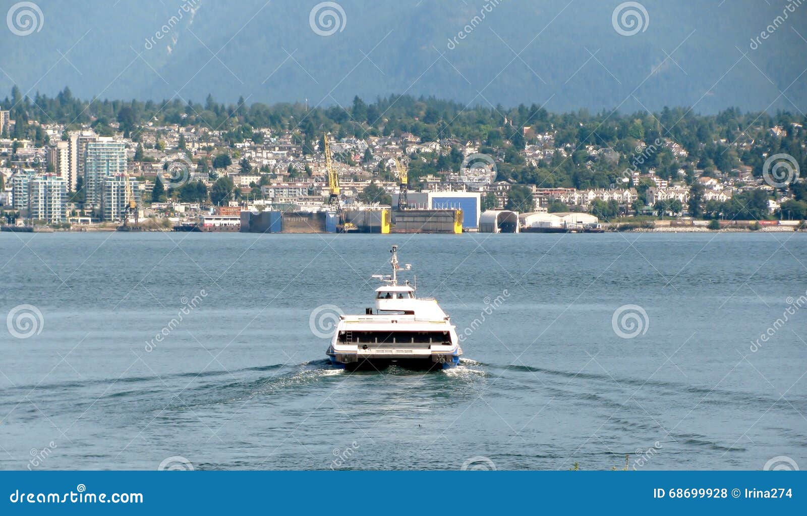 north vancouver cityscape and sea bus.