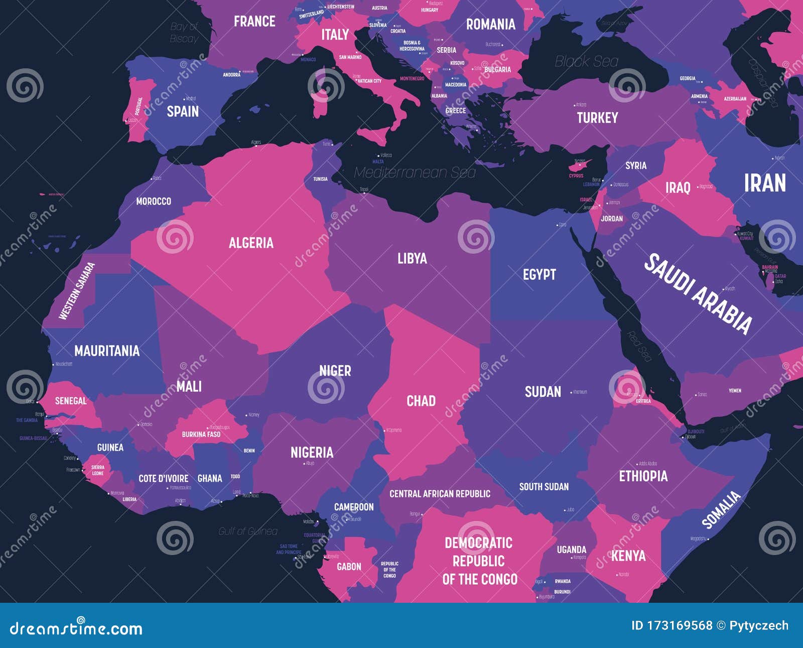 Northern Africa Map High Detailed Political Map Of Northern African