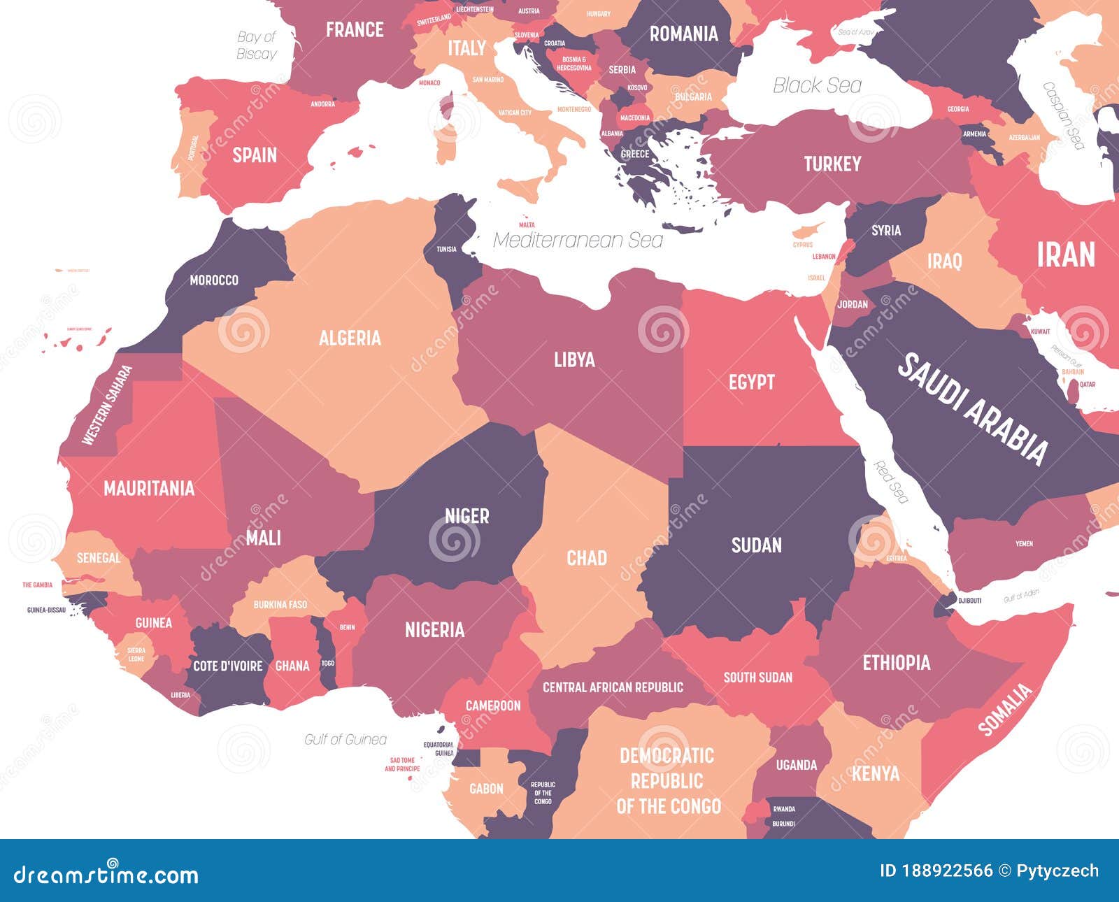 Northern Africa Map High Detailed Political Map Of Northern African