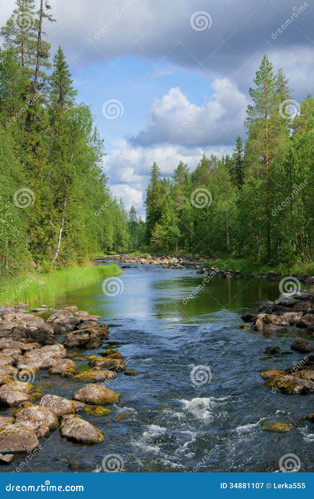 Northern landscape stock image. Image of oulanka, river 34881107