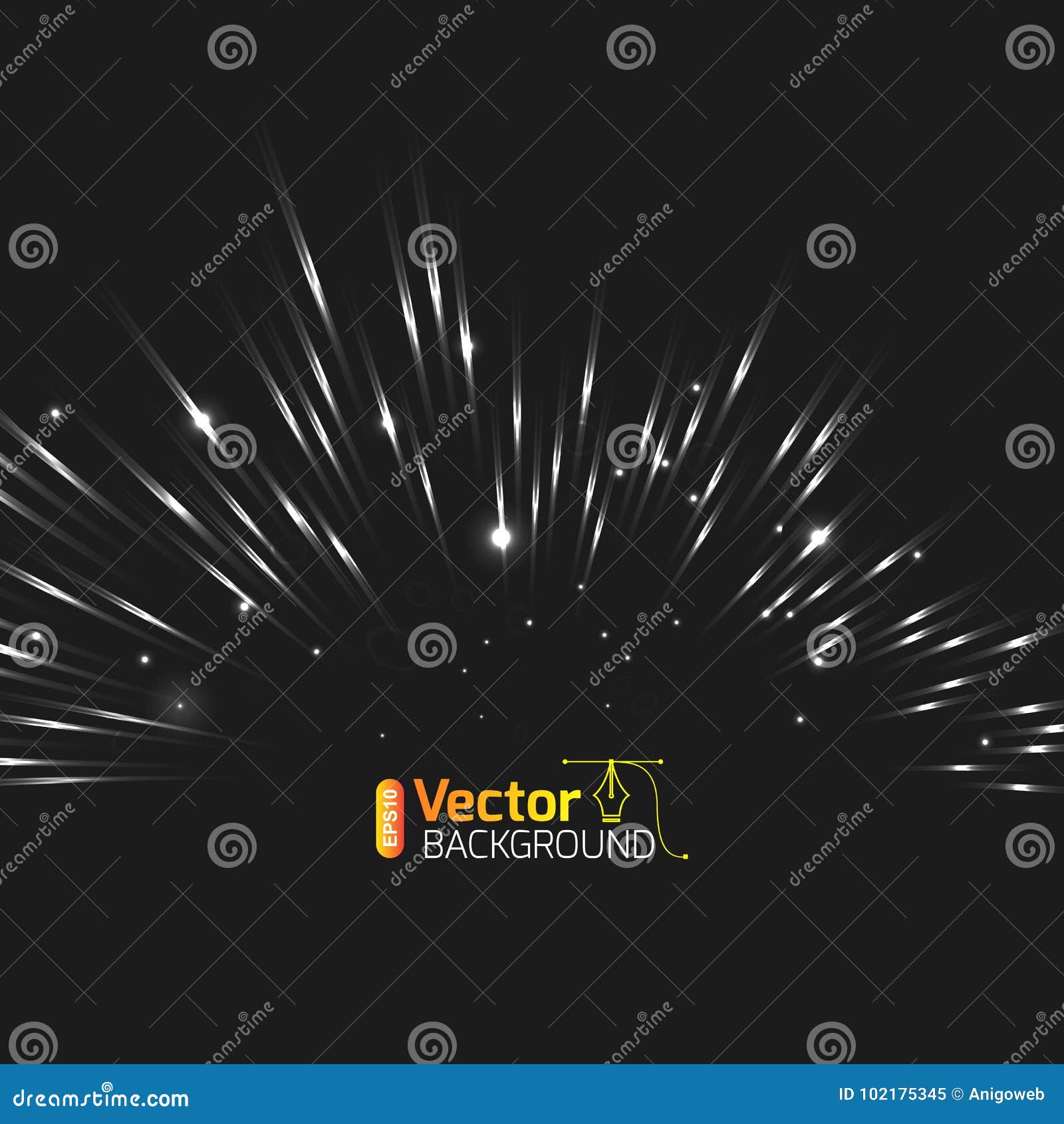 Northern lights, flash stock illustration. Illustration of blank