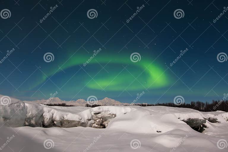 Northern Lights Over Denali Stock Photo Image of cold, energy 29364618