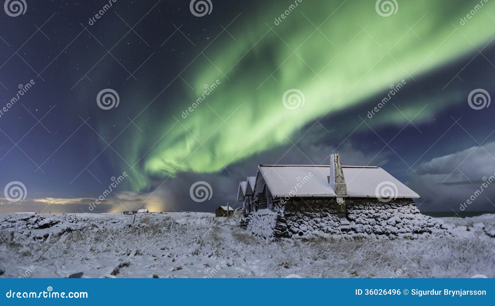 northern lights in winter