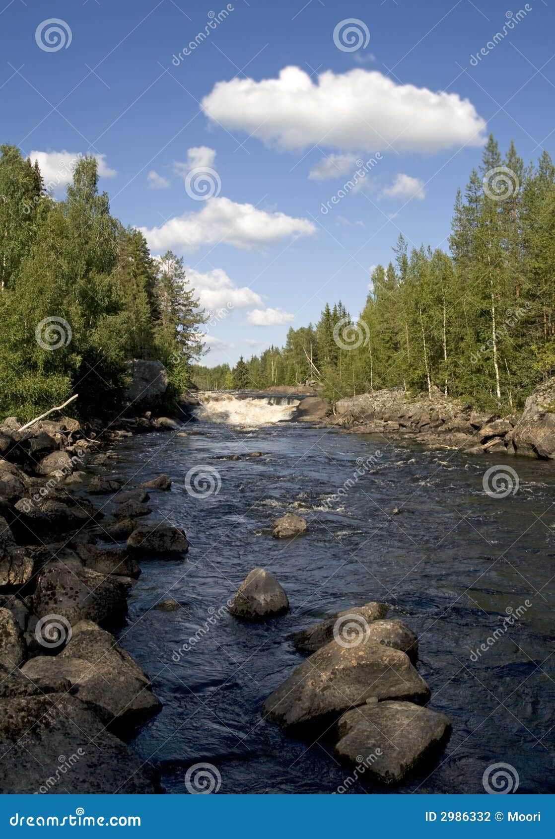 Northern river stock photo. Image of scenics, stone, lapland 2986332