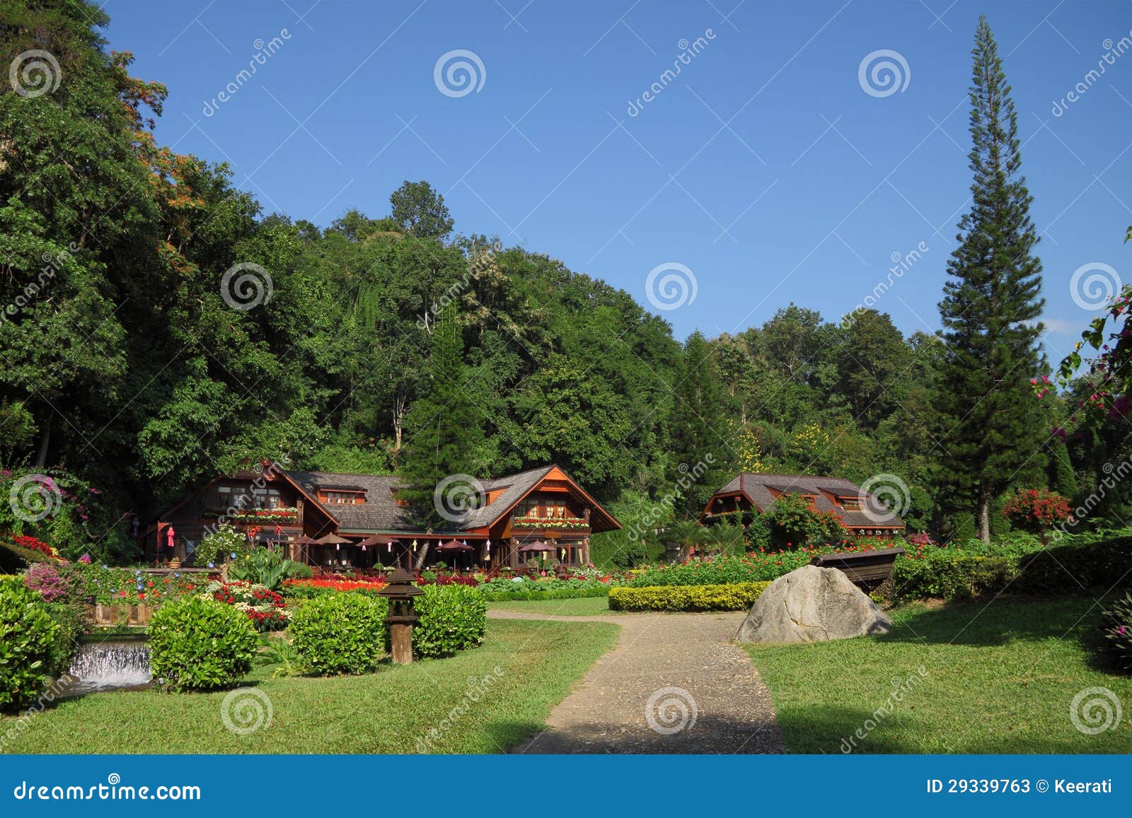Northern Thai Style House Resort Stock Image Image of forest