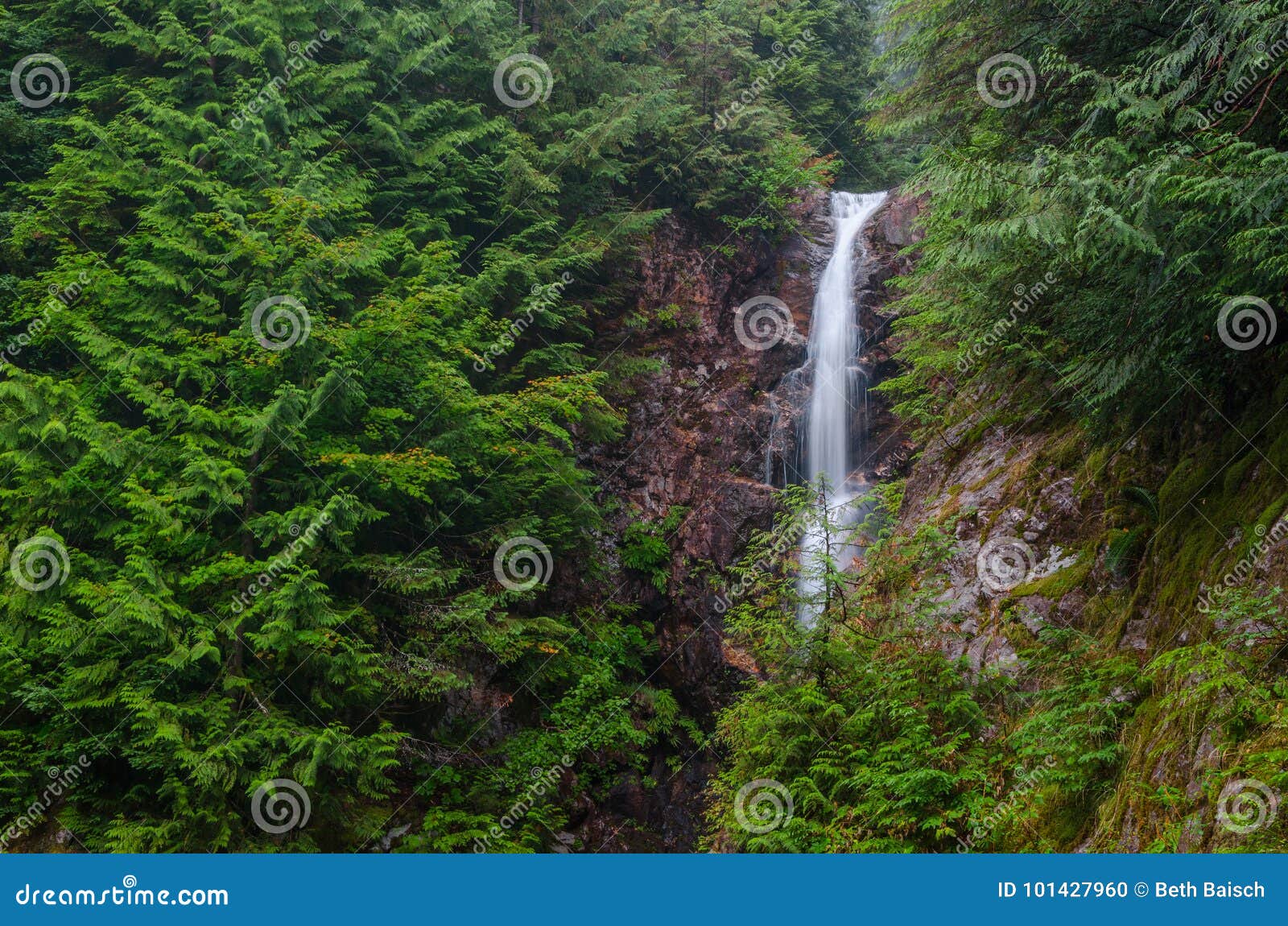 norvan falls waterfall, north vancouver, british columbia