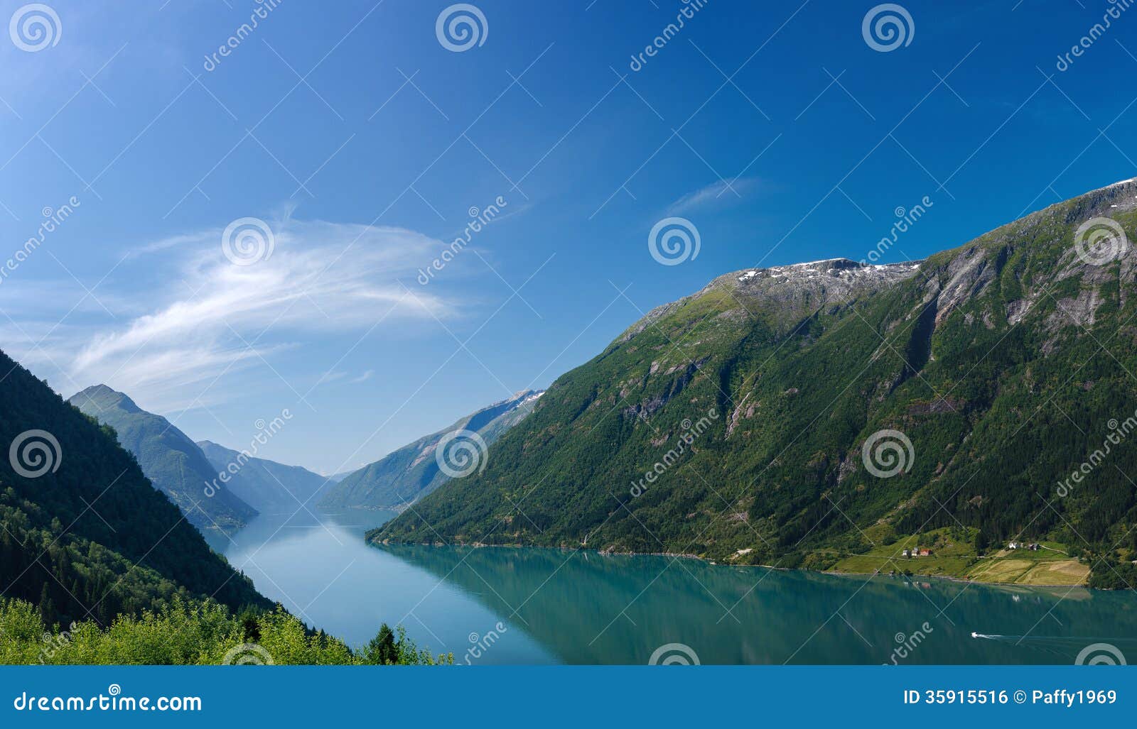 norwegian fjord and mountains