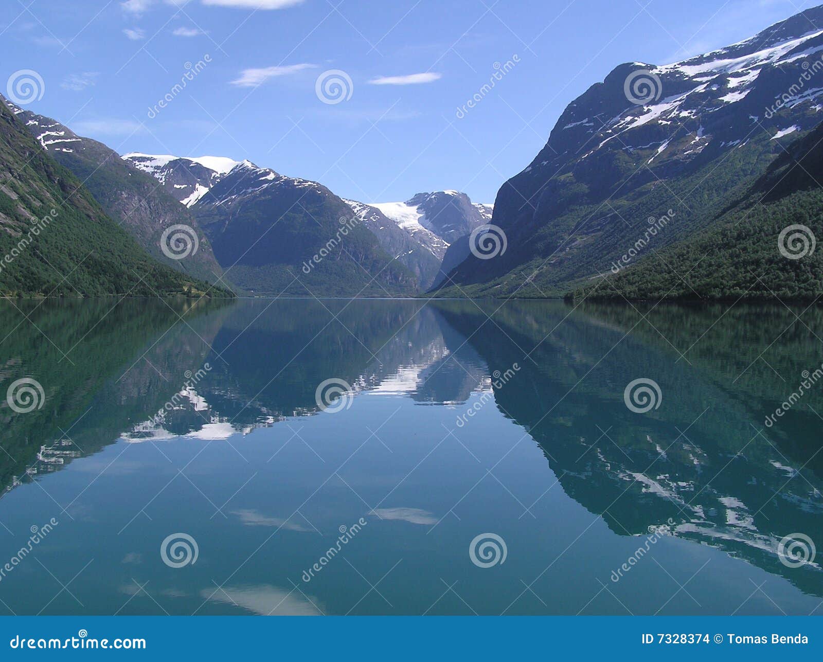 Norwegian lake stock photo. Image of sunny, rock, norway 7328374