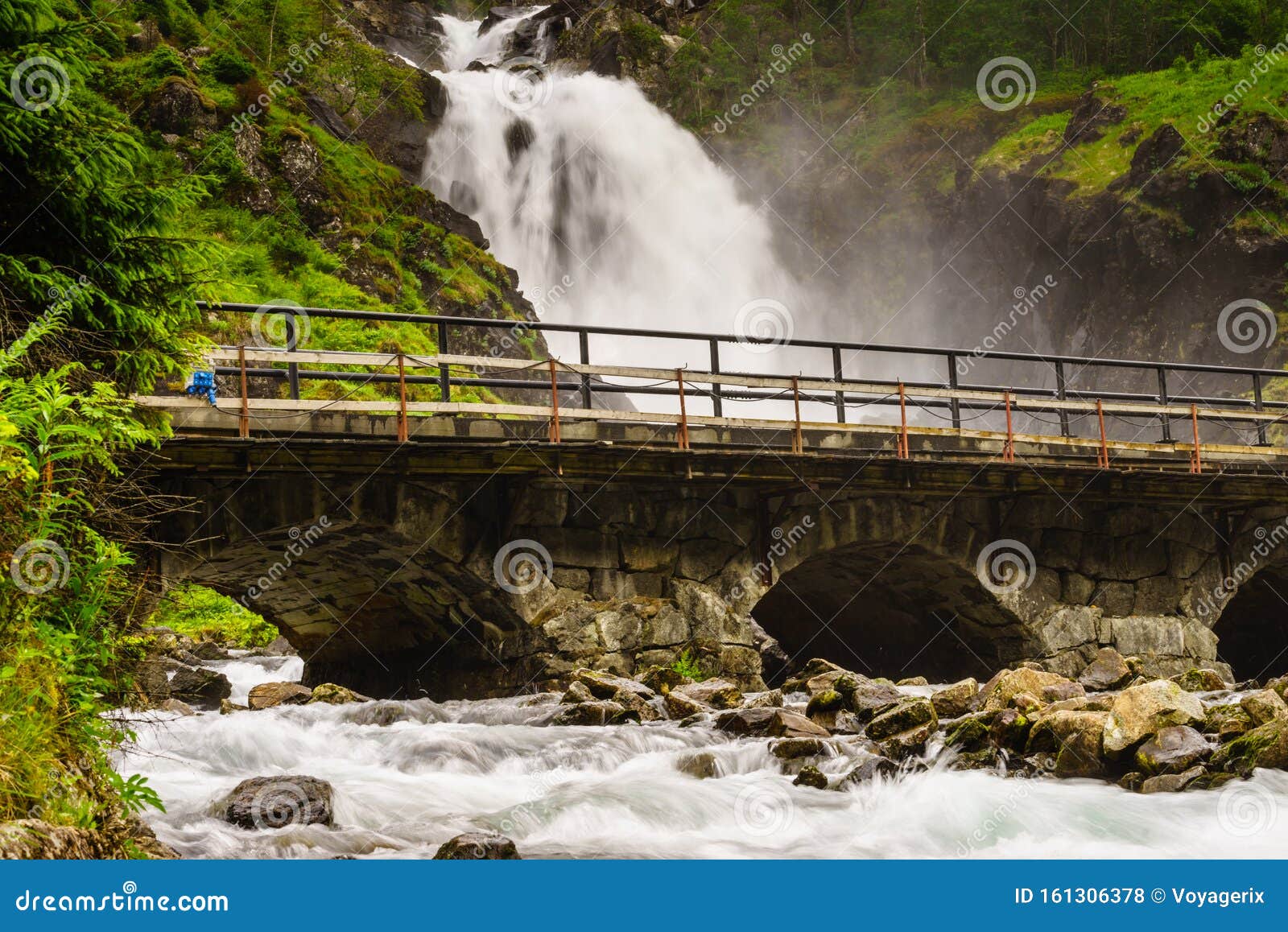 latefossen waterfall norway, hordaland