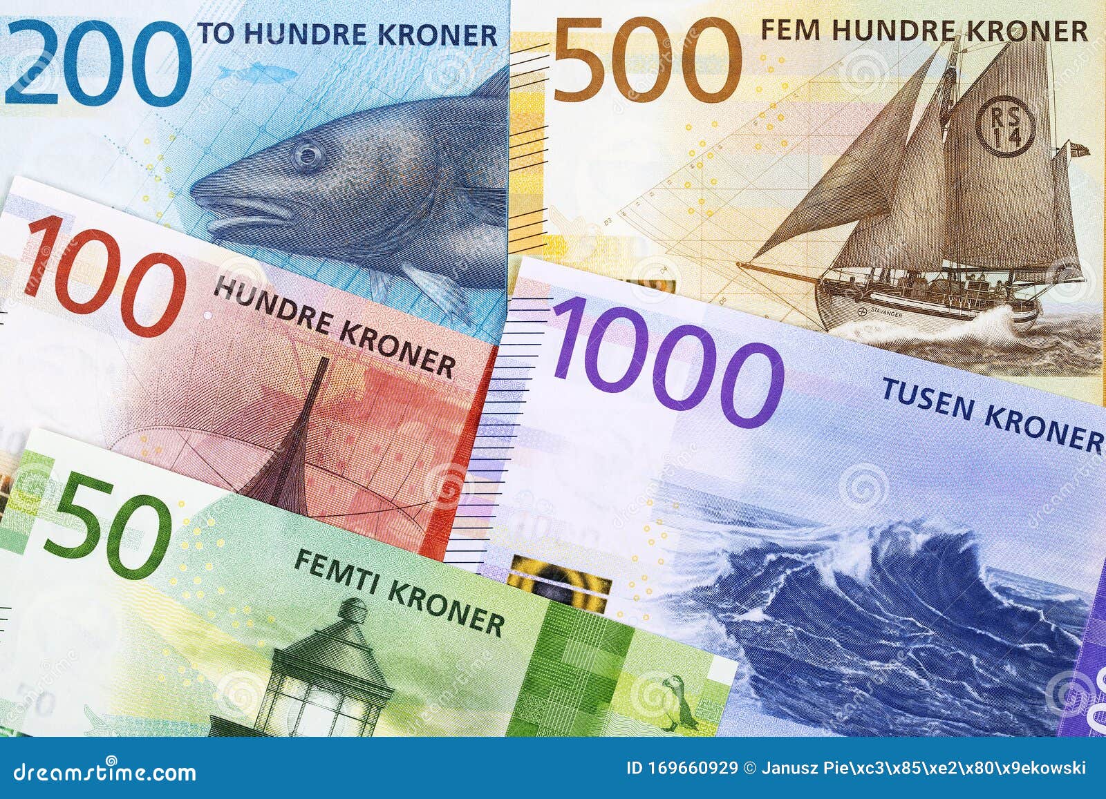 Norwegian Money - Krone a Business Background Image of banknote, financial: 169660929