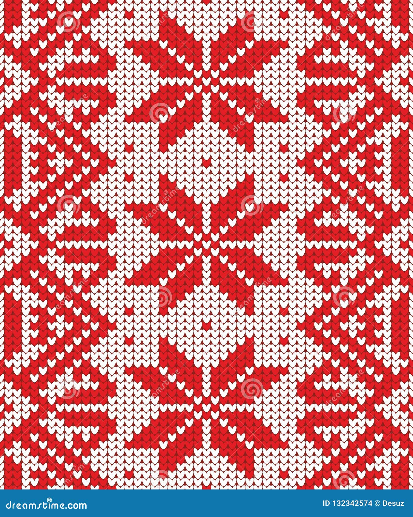 Nordic Knitted Seamless Pattern Vector Christmas Background Colorful